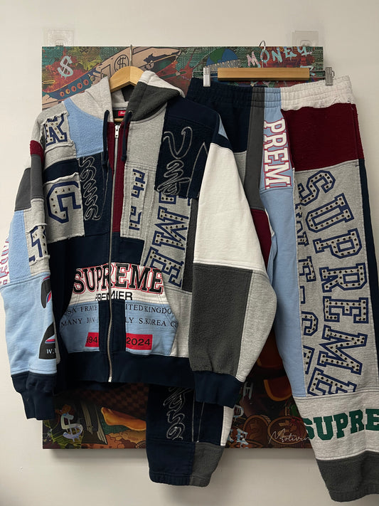 Supreme Studded Patchwork Sweatsuit Used