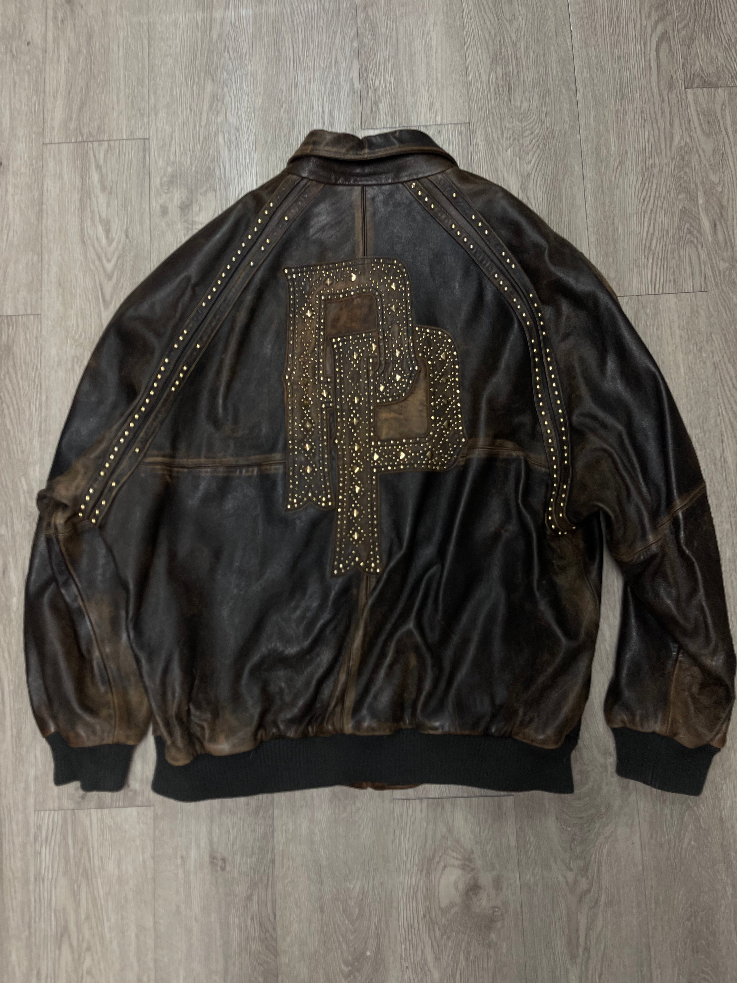 Pelle Pelle Brown 1978 Studded (58) Varsity Jacket