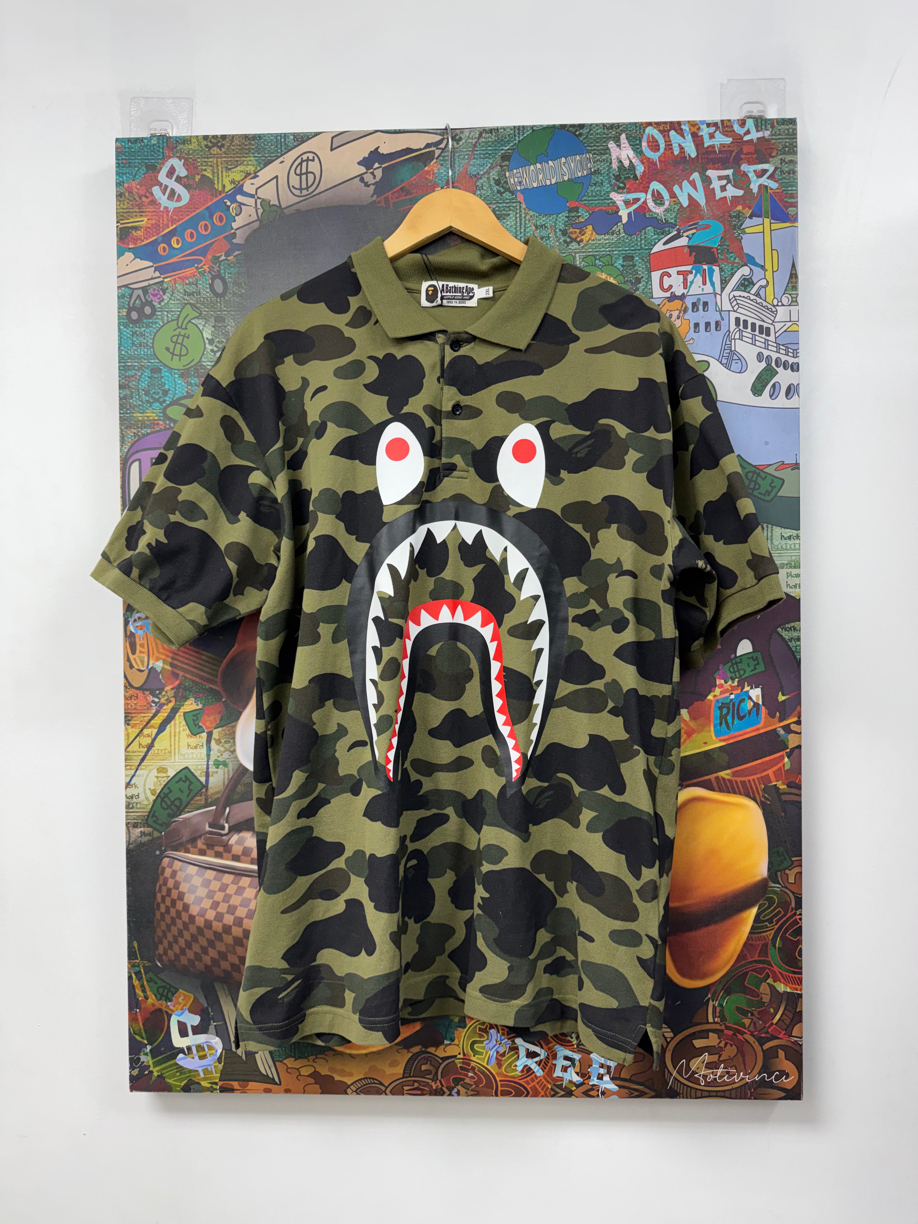 BAPE Camo Shark Polo