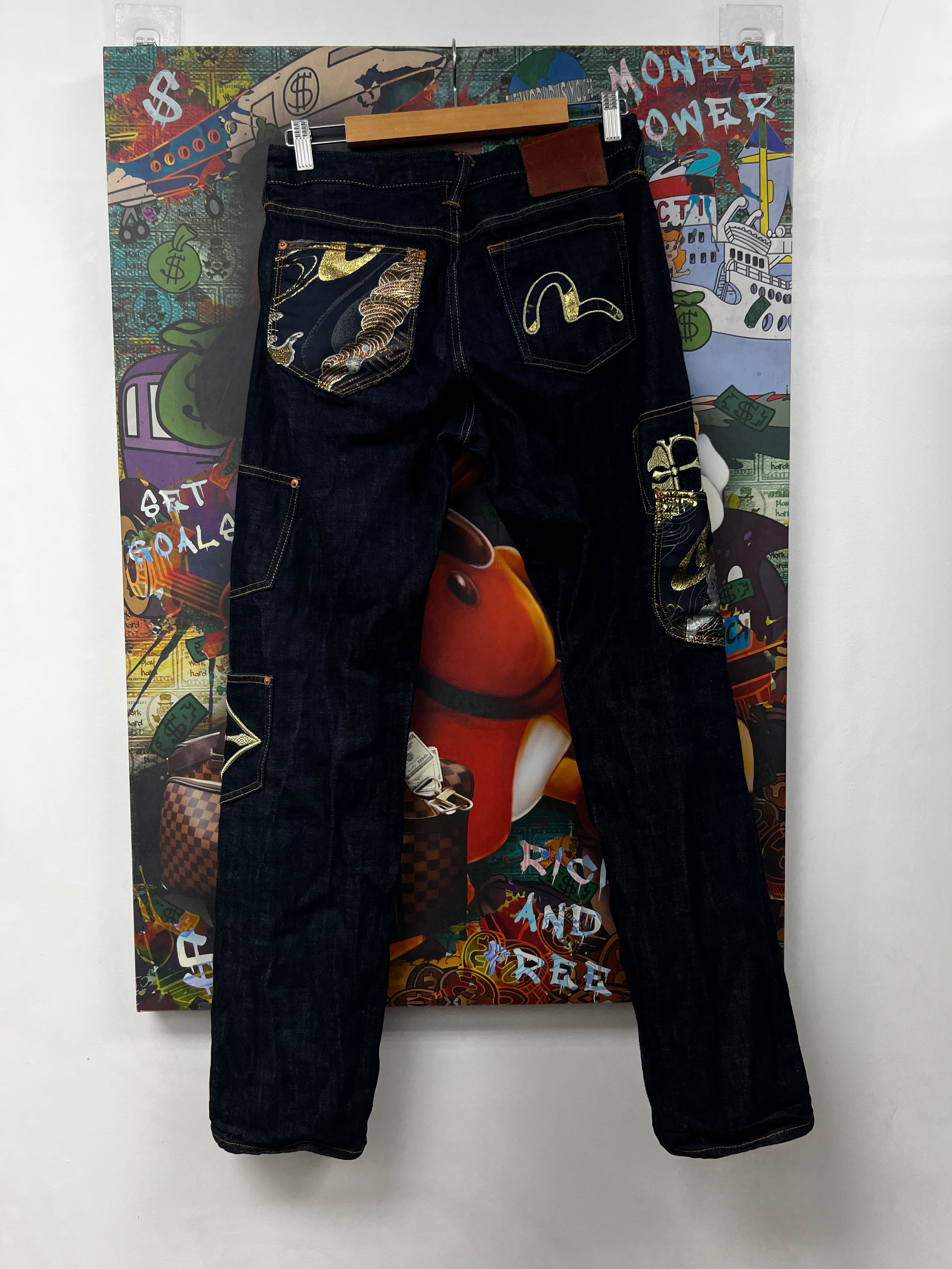 Evisu Navy Gold Jeans