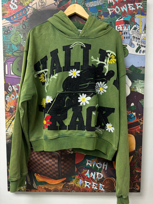 VALE Garden Pullover Hoodie Olive New Small