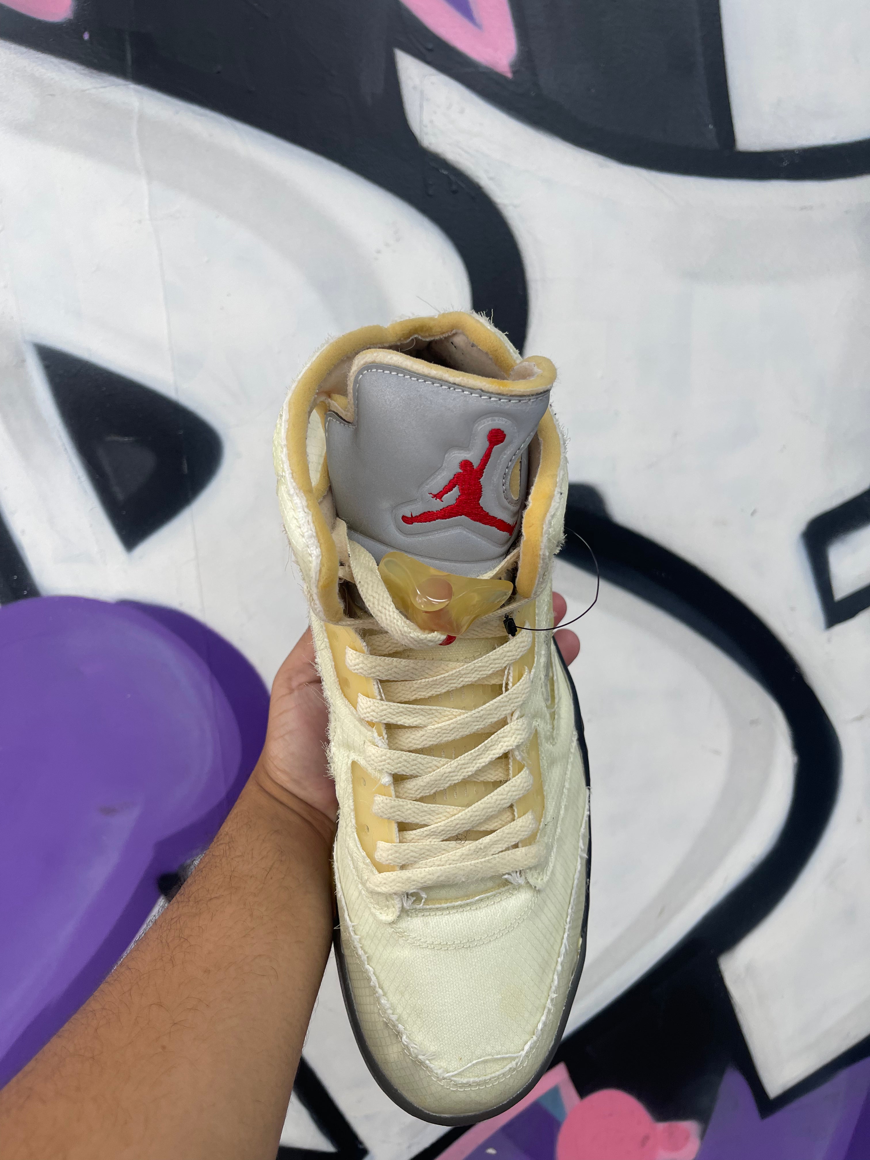 Jordan 5 Off White Sail Sneakers
