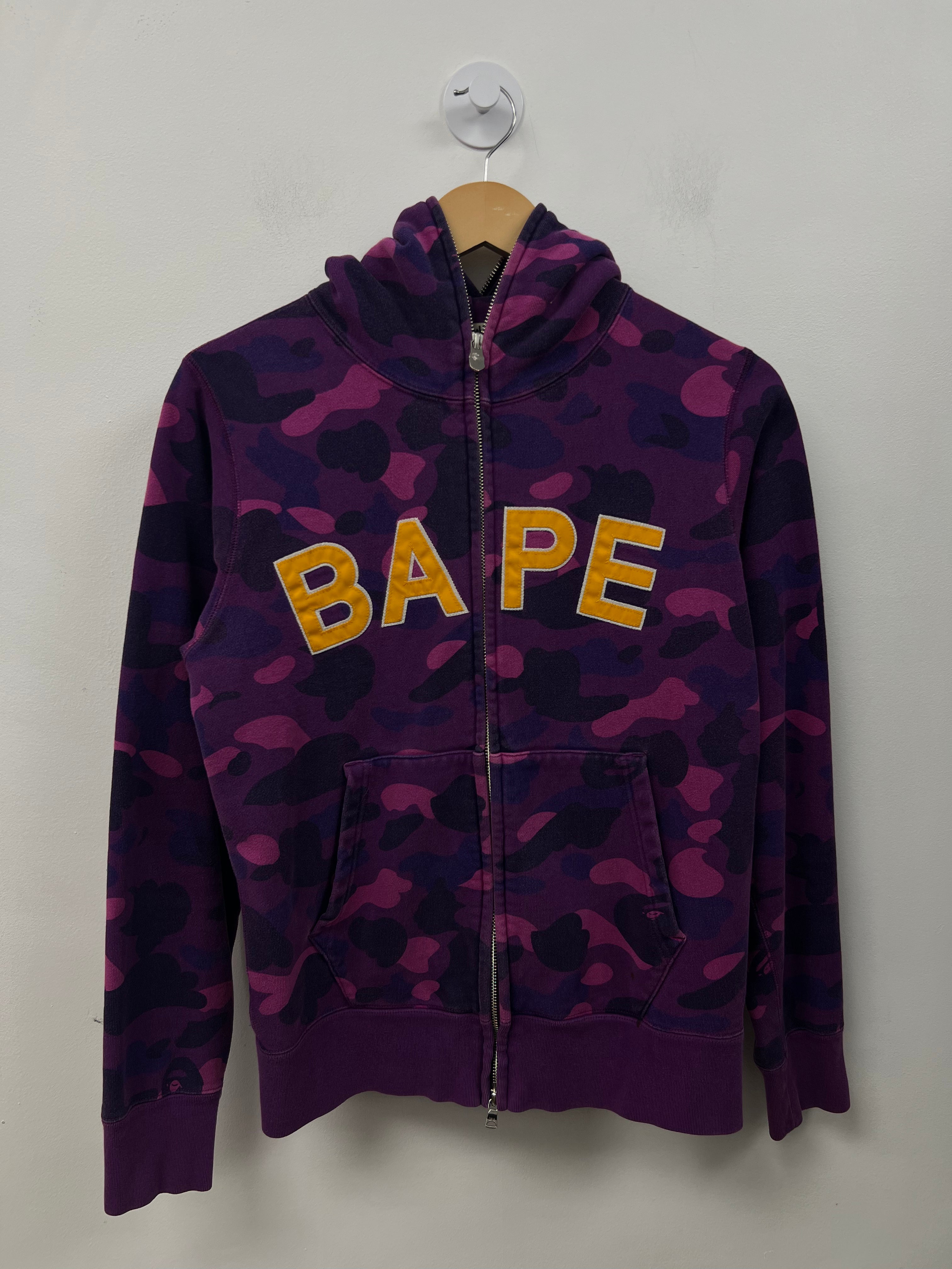 BAPE Purple Yellow Arc Logo Zip Up