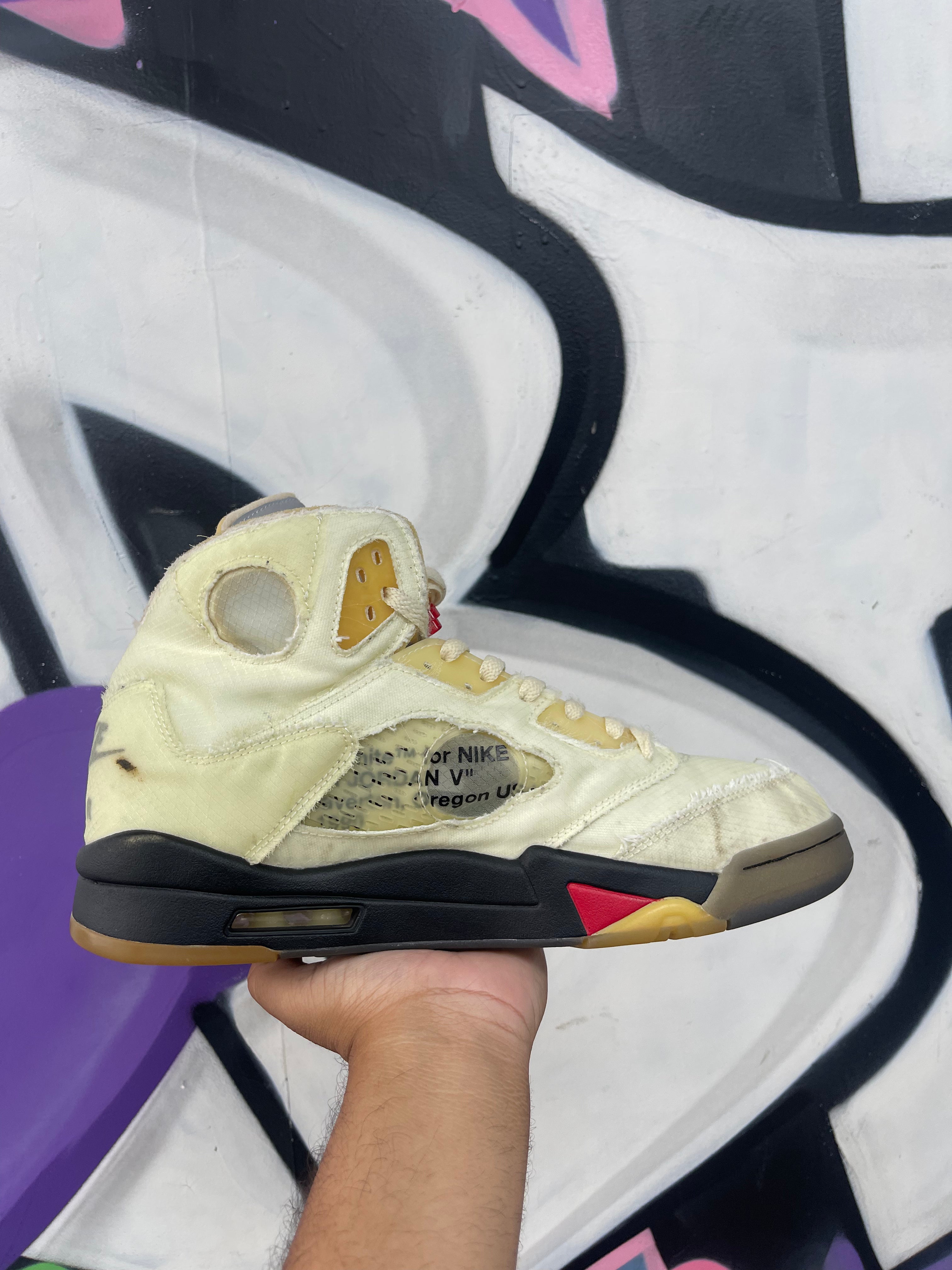 Jordan 5 Off White Sail Sneakers