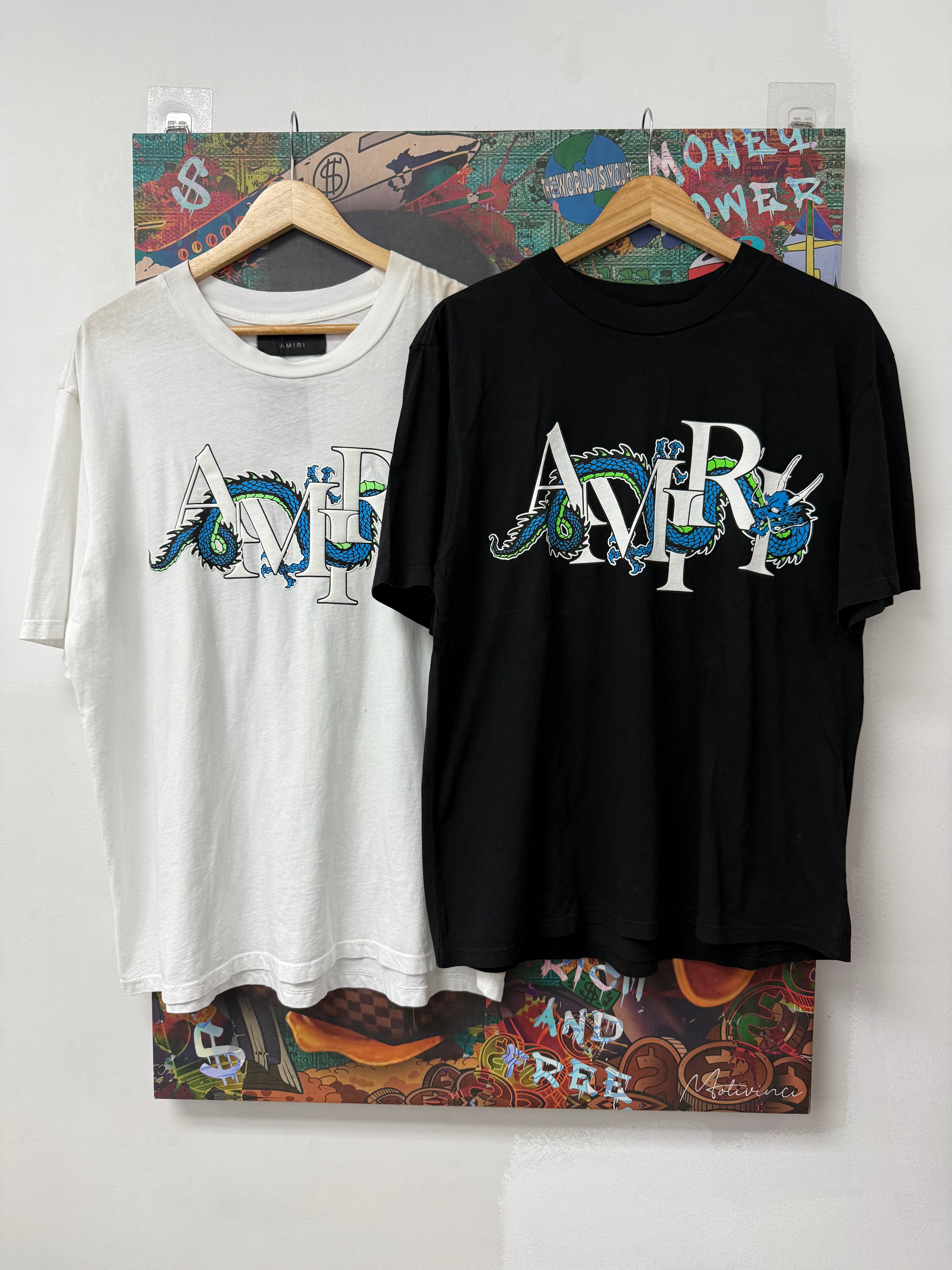 Amiri Dragon Tee Black & White (M L) New