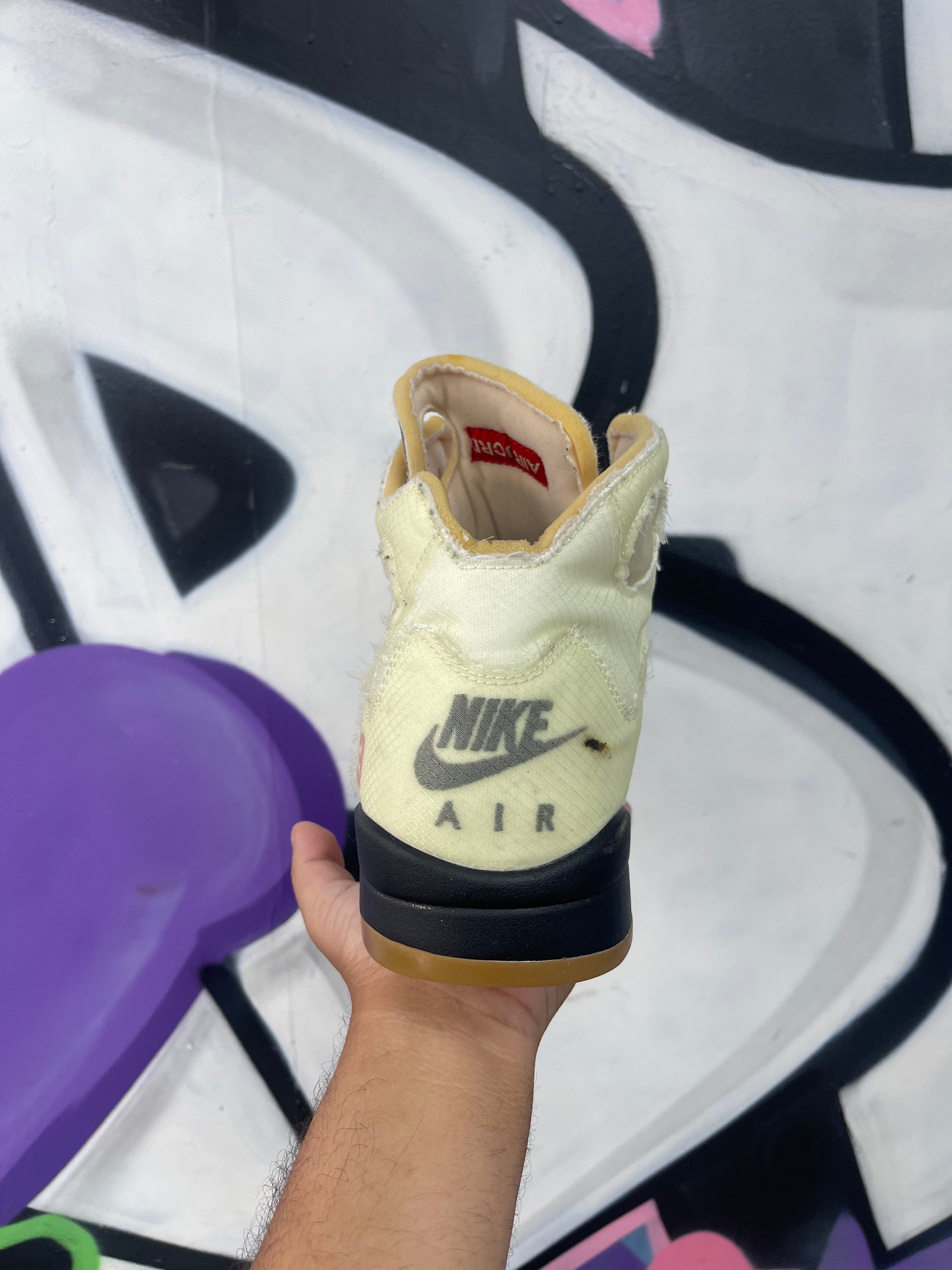 Jordan 5 Off White Sail Sneakers