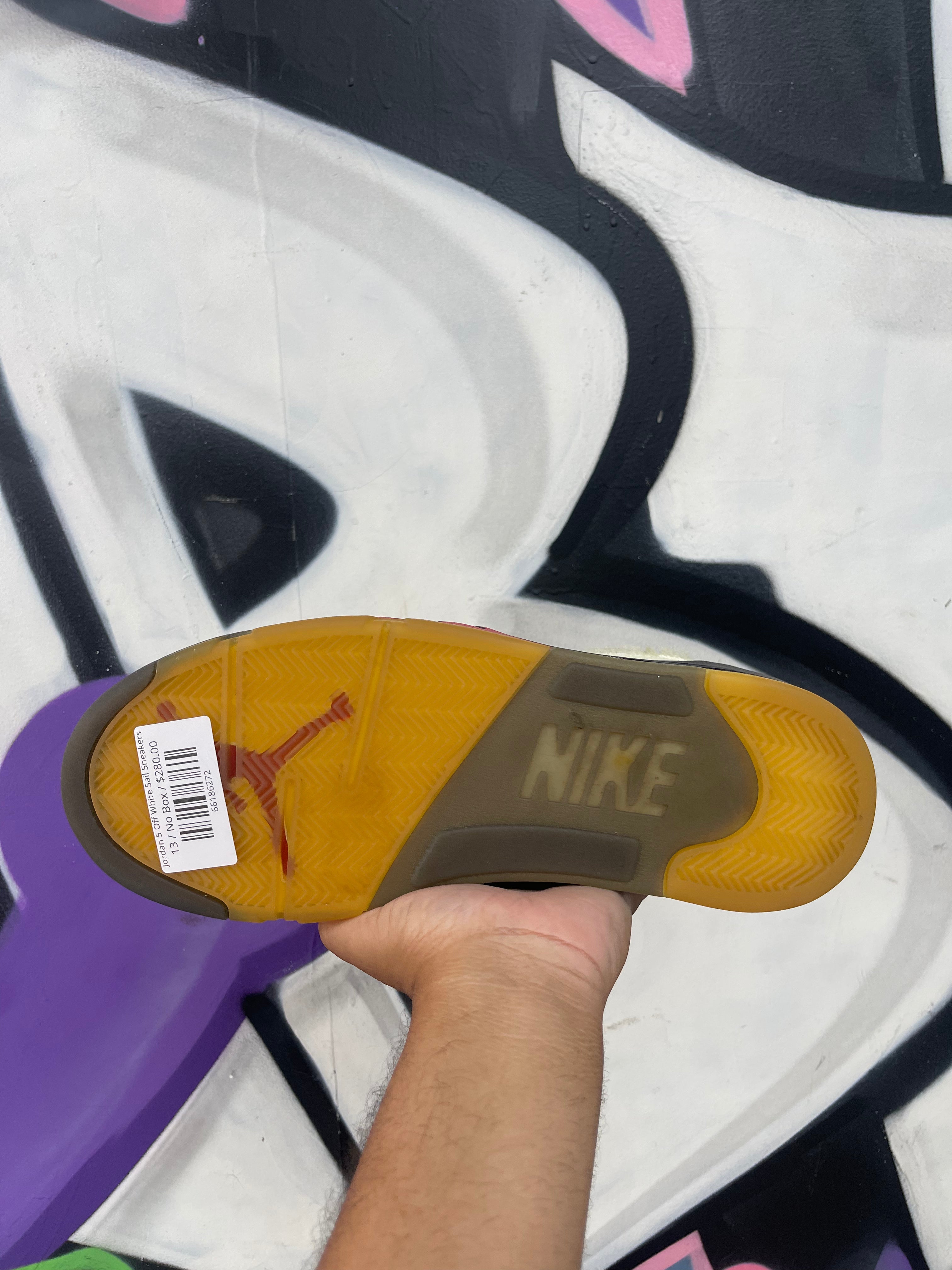 Jordan 5 Off White Sail Sneakers
