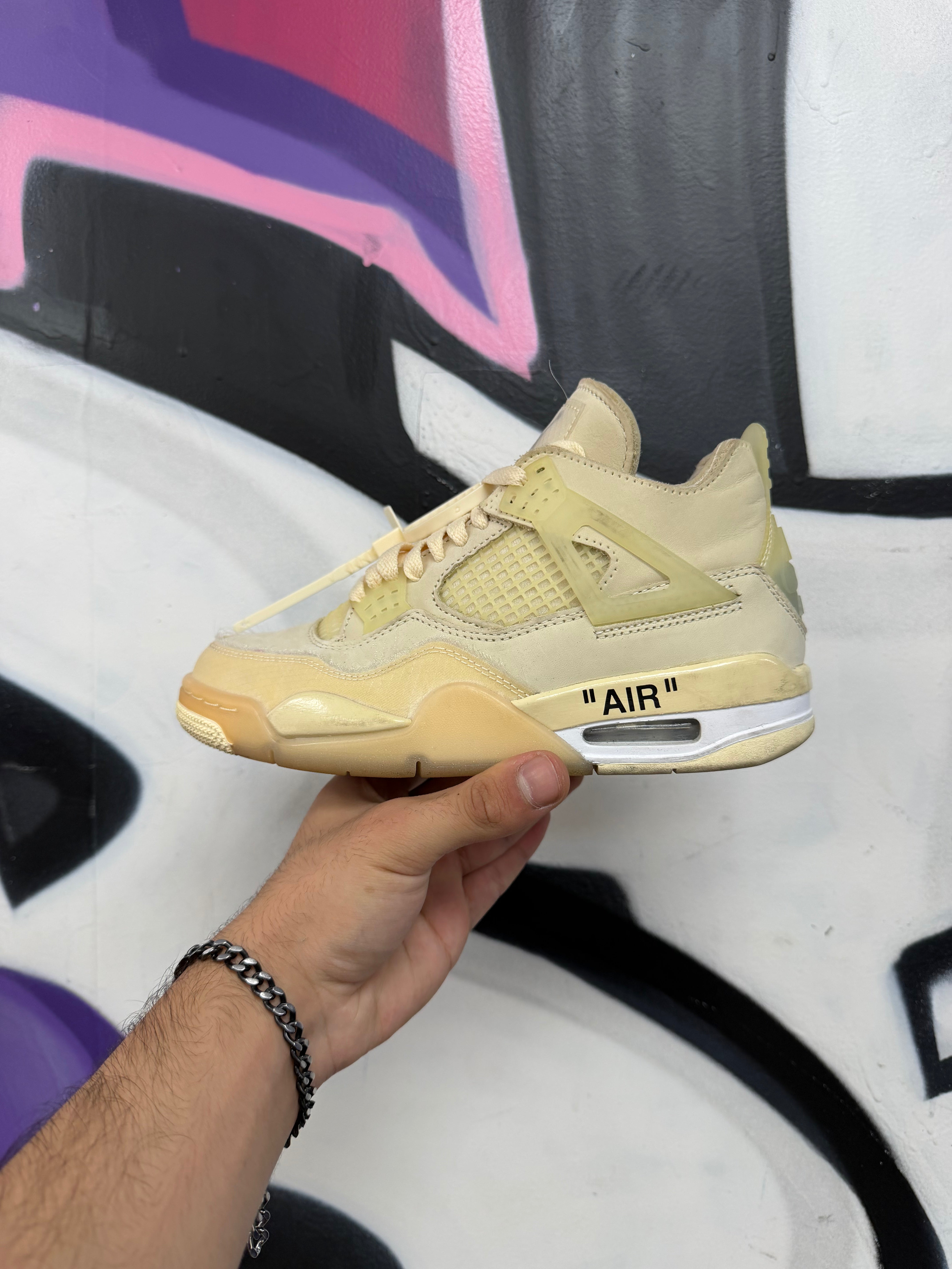 Jordan 4 Off White Sail Sneakers