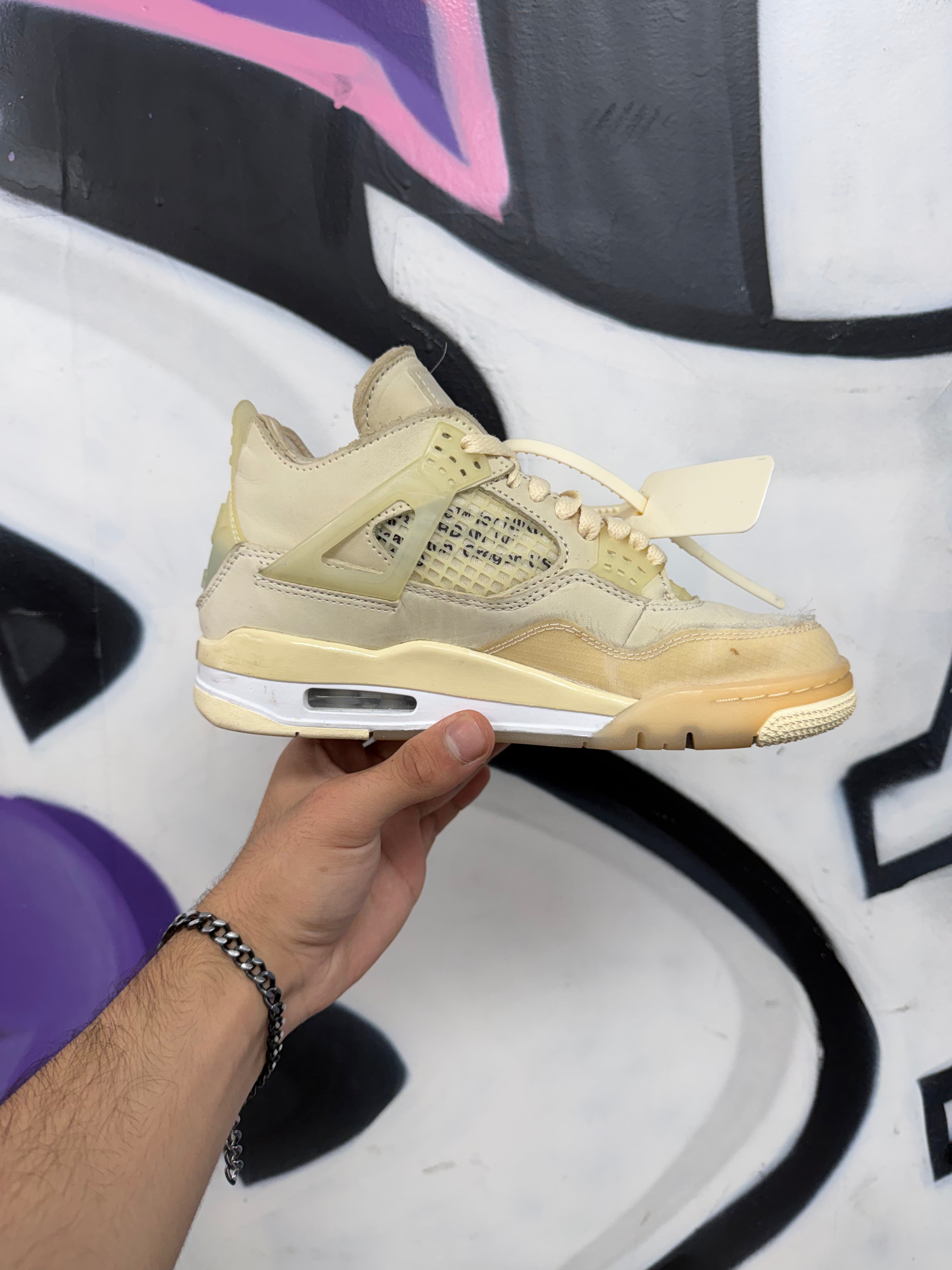 Jordan 4 Off White Sail Sneakers