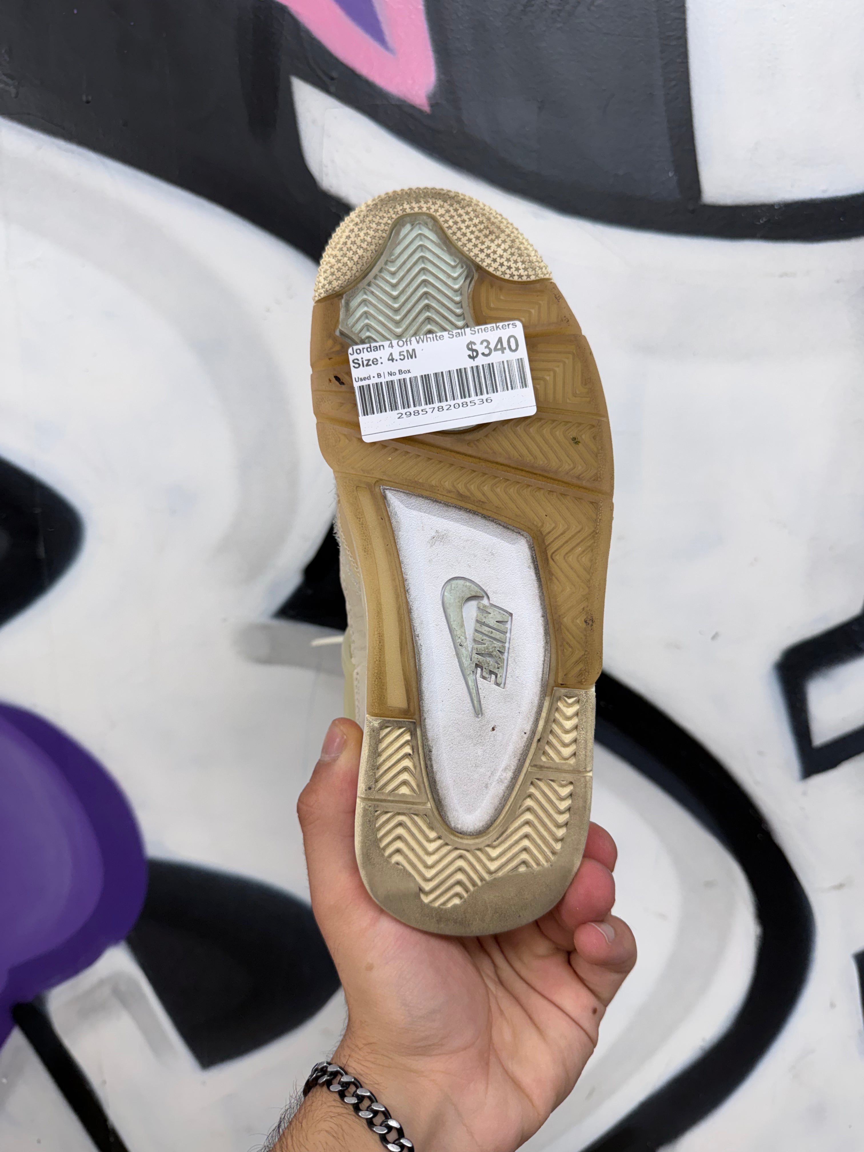 Jordan 4 Off White Sail Sneakers
