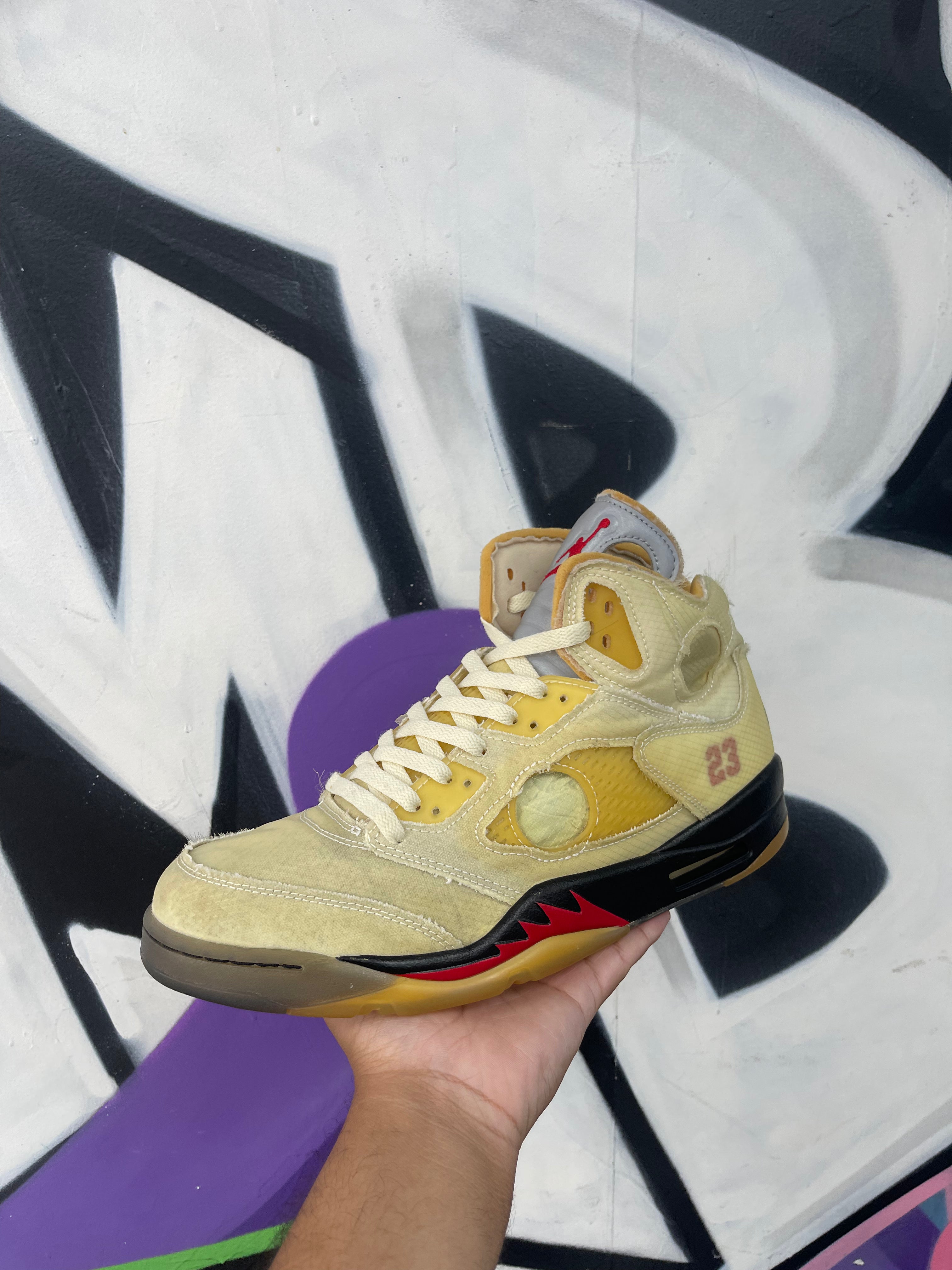 Jordan 5 Off White Sail Sneakers