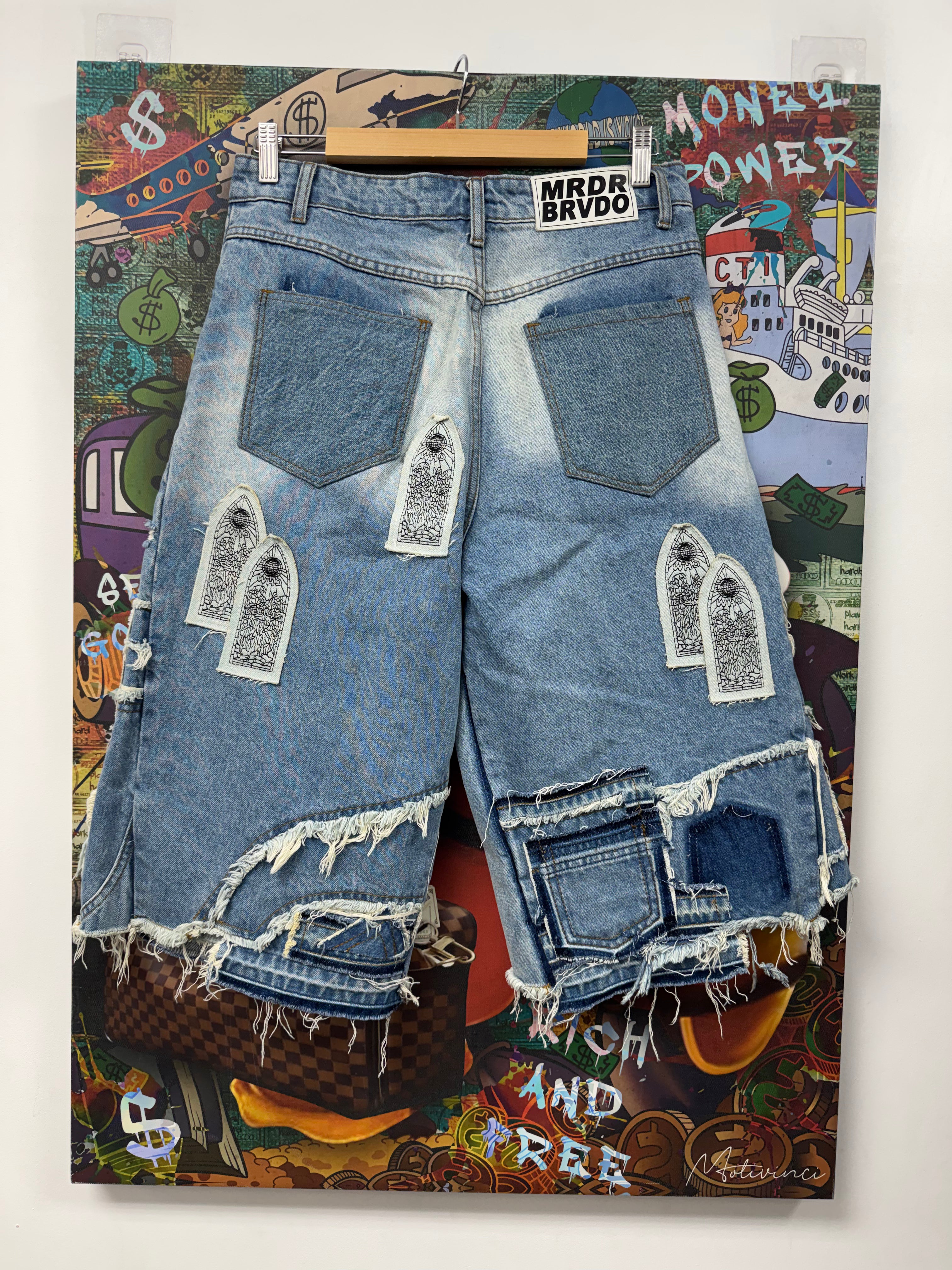 Who Decides War Patched Arch Carpenter Jean Shorts