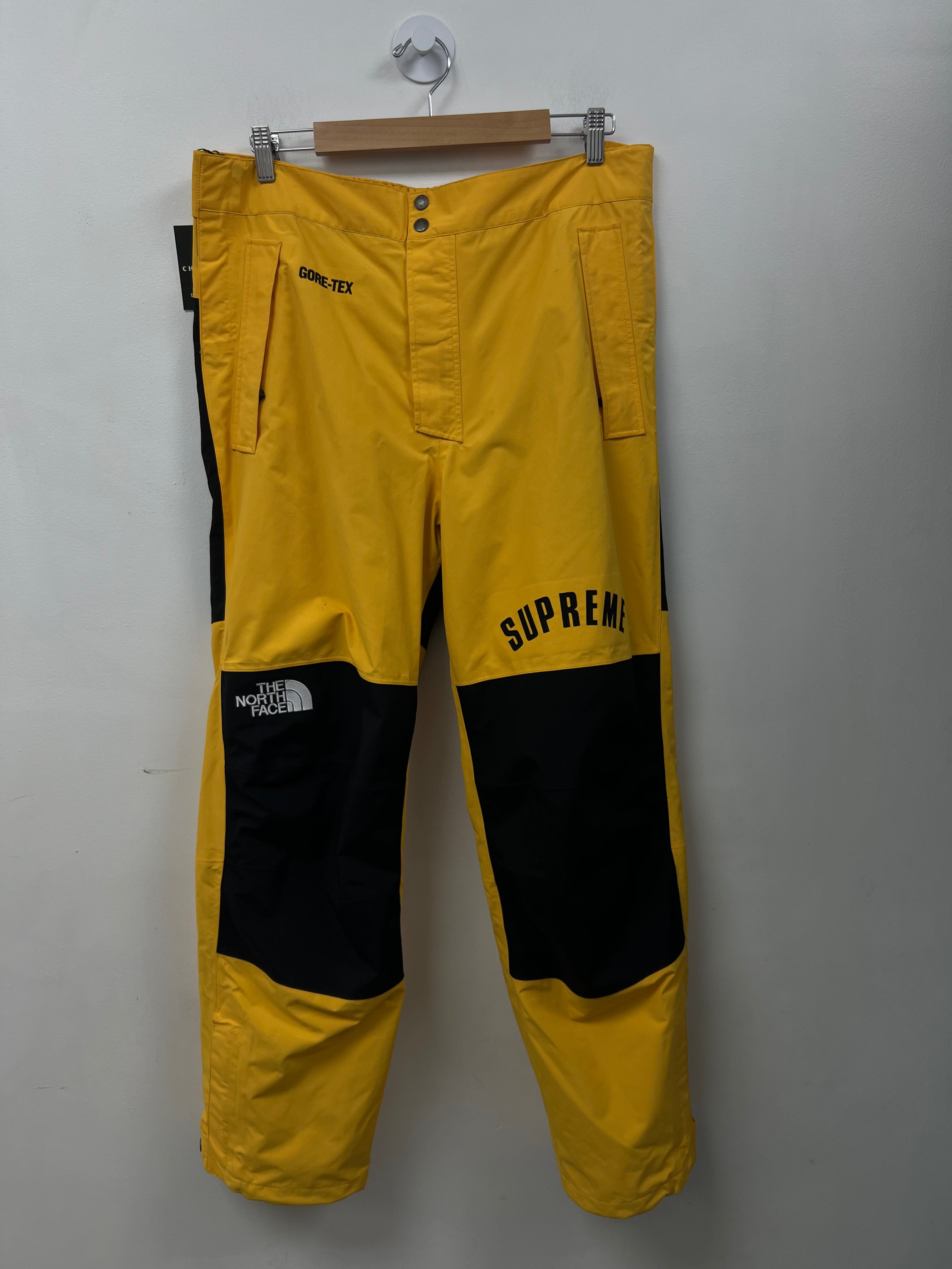 Supreme x TNF Yellow Arc Logo Ski Pants