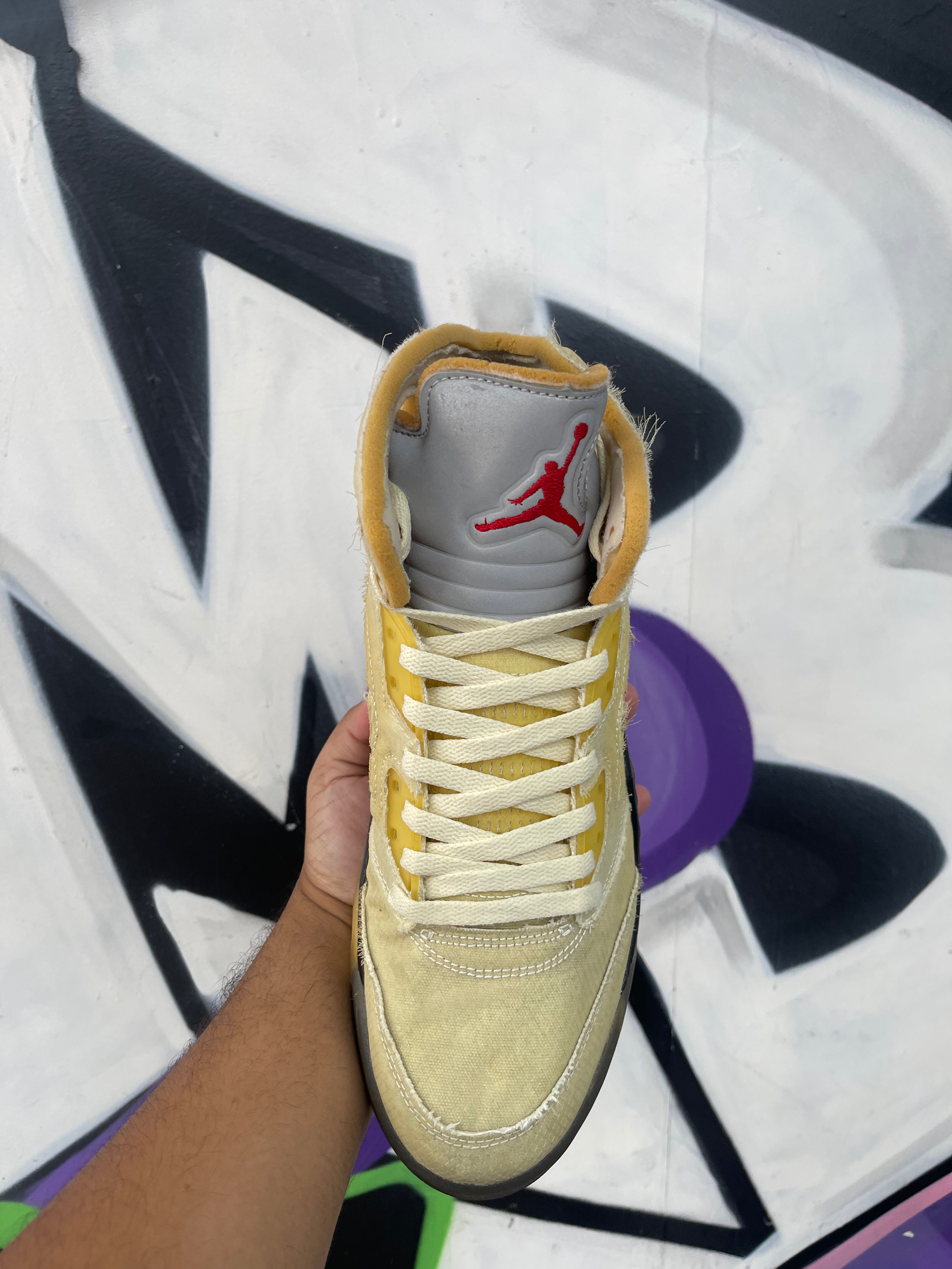 Jordan 5 Off White Sail Sneakers
