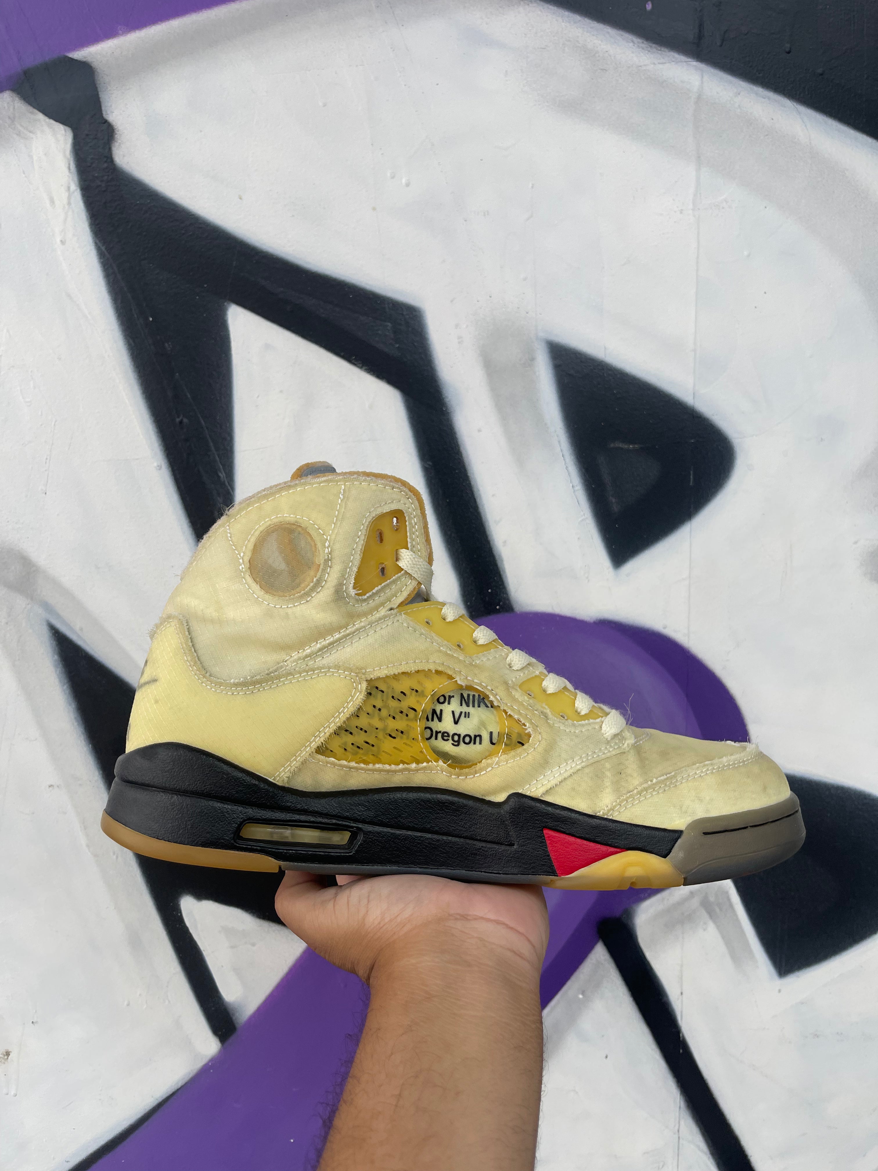 Jordan 5 Off White Sail Sneakers