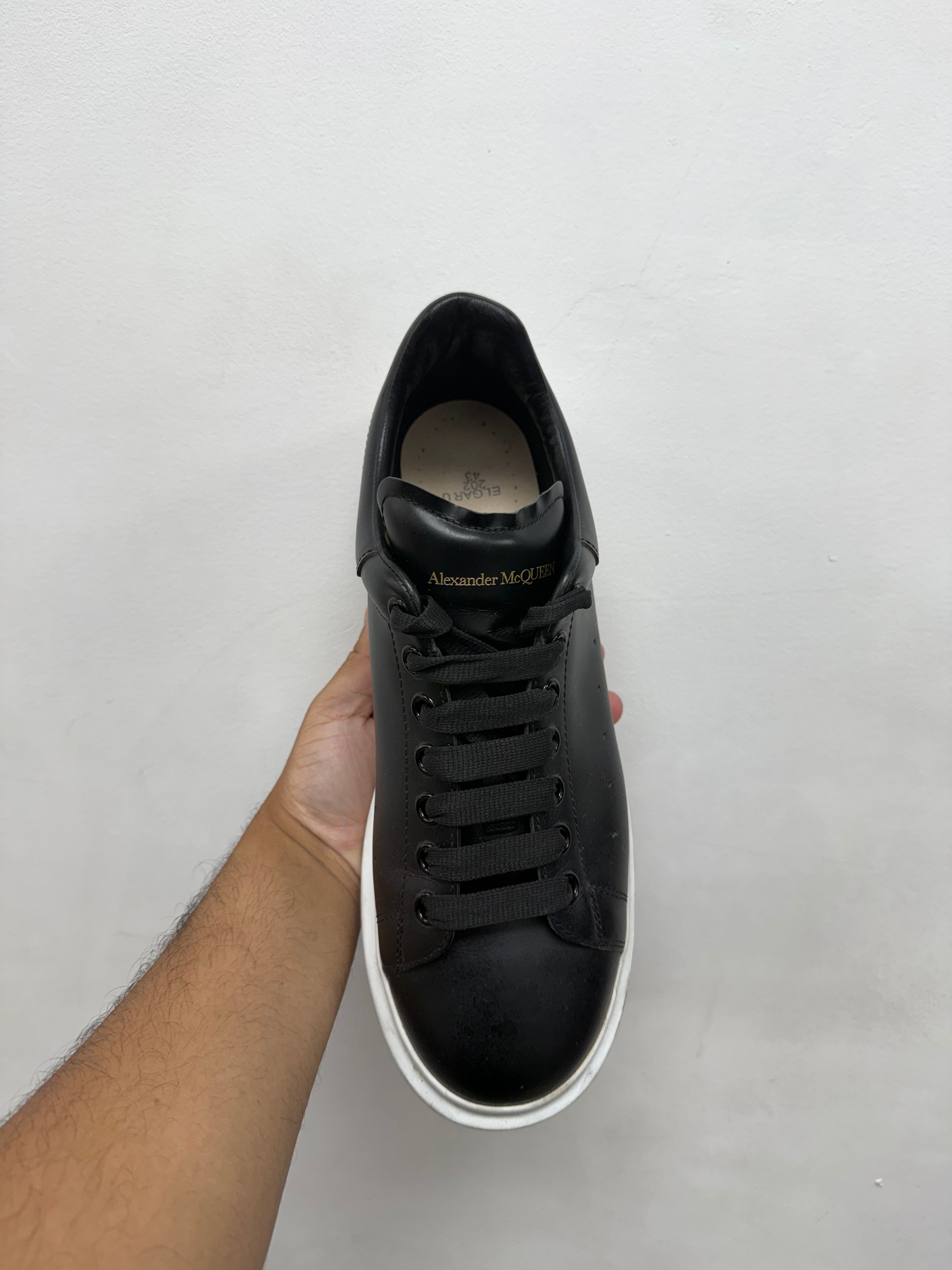 Alexander Mcqueen Black White Oversized Low Sneakers