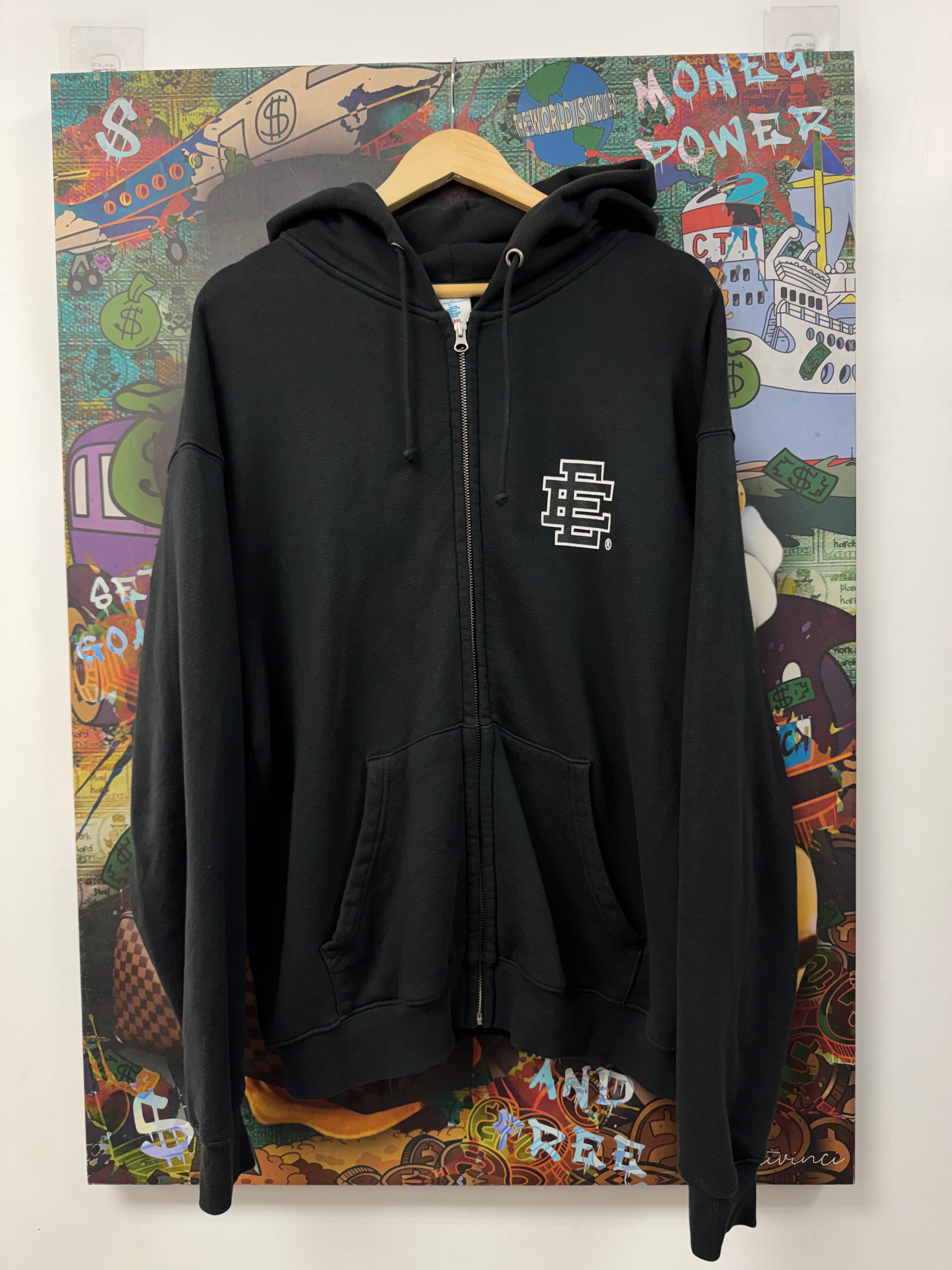 Eric Emanuel Faded Black Logo Zip Up