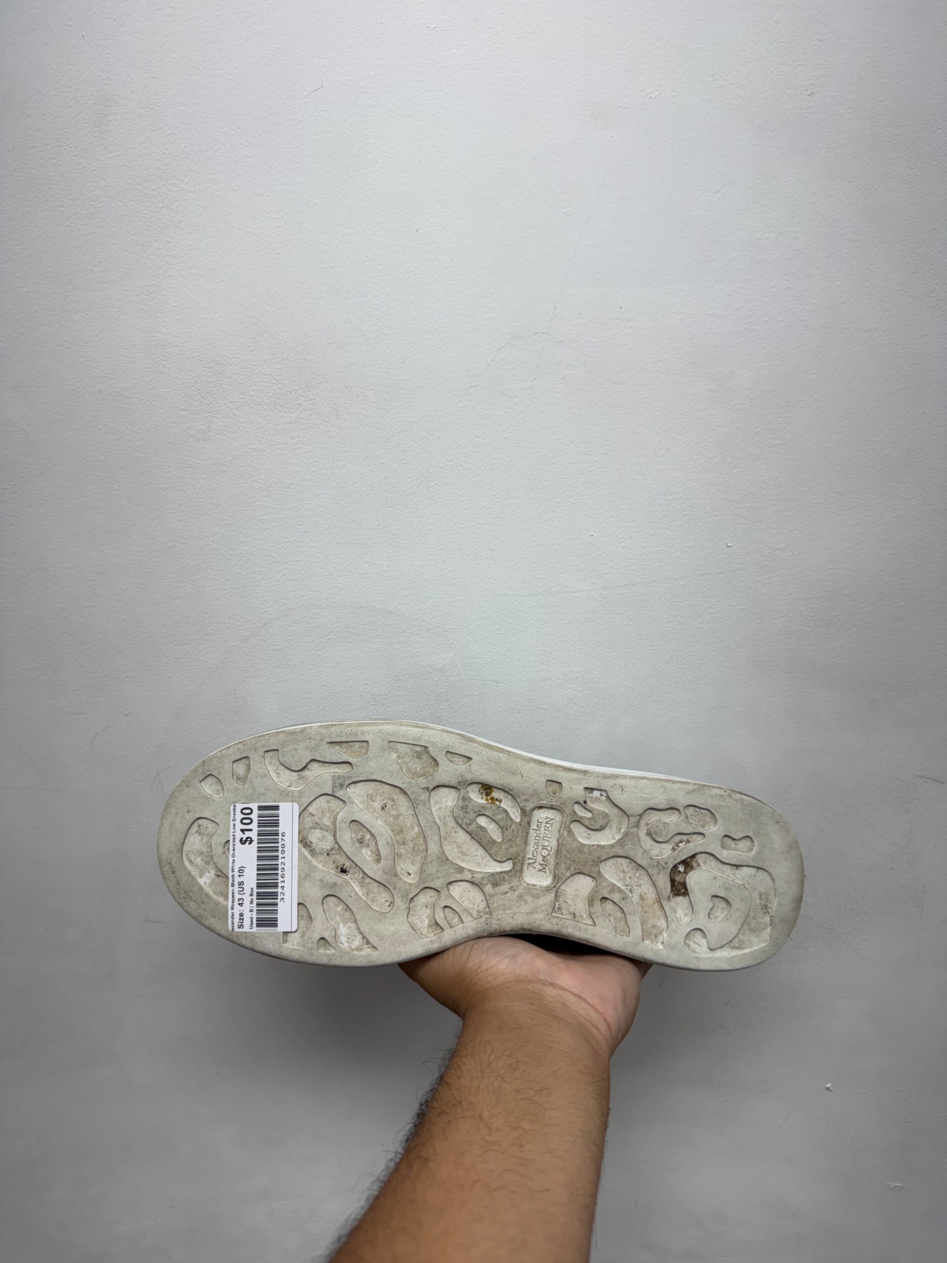 Alexander Mcqueen Black White Oversized Low Sneakers