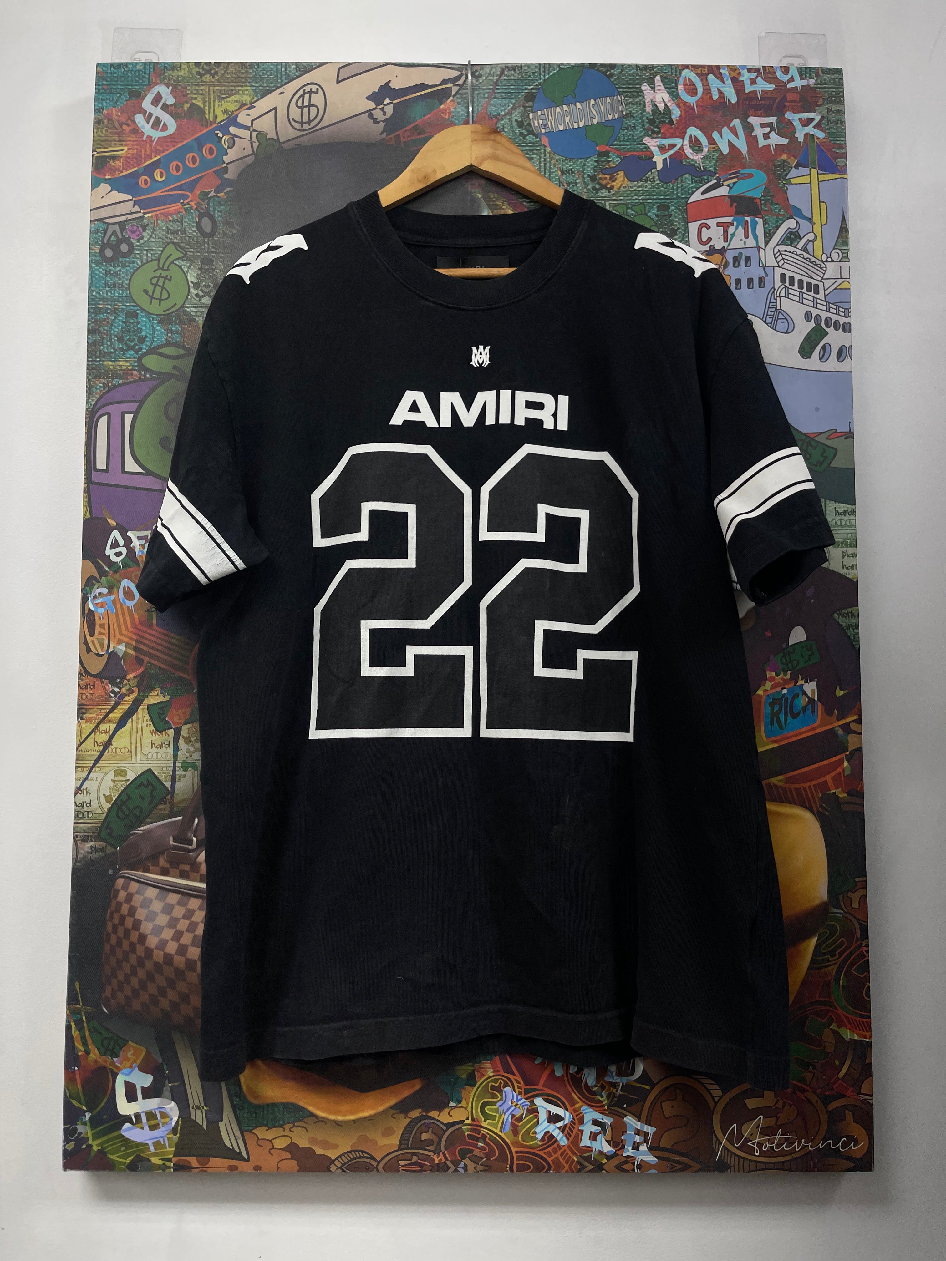 Amiri Black White 22 Skater Tee
