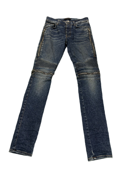 Amiri MX2 Dark Wash Denim Patch Jeans