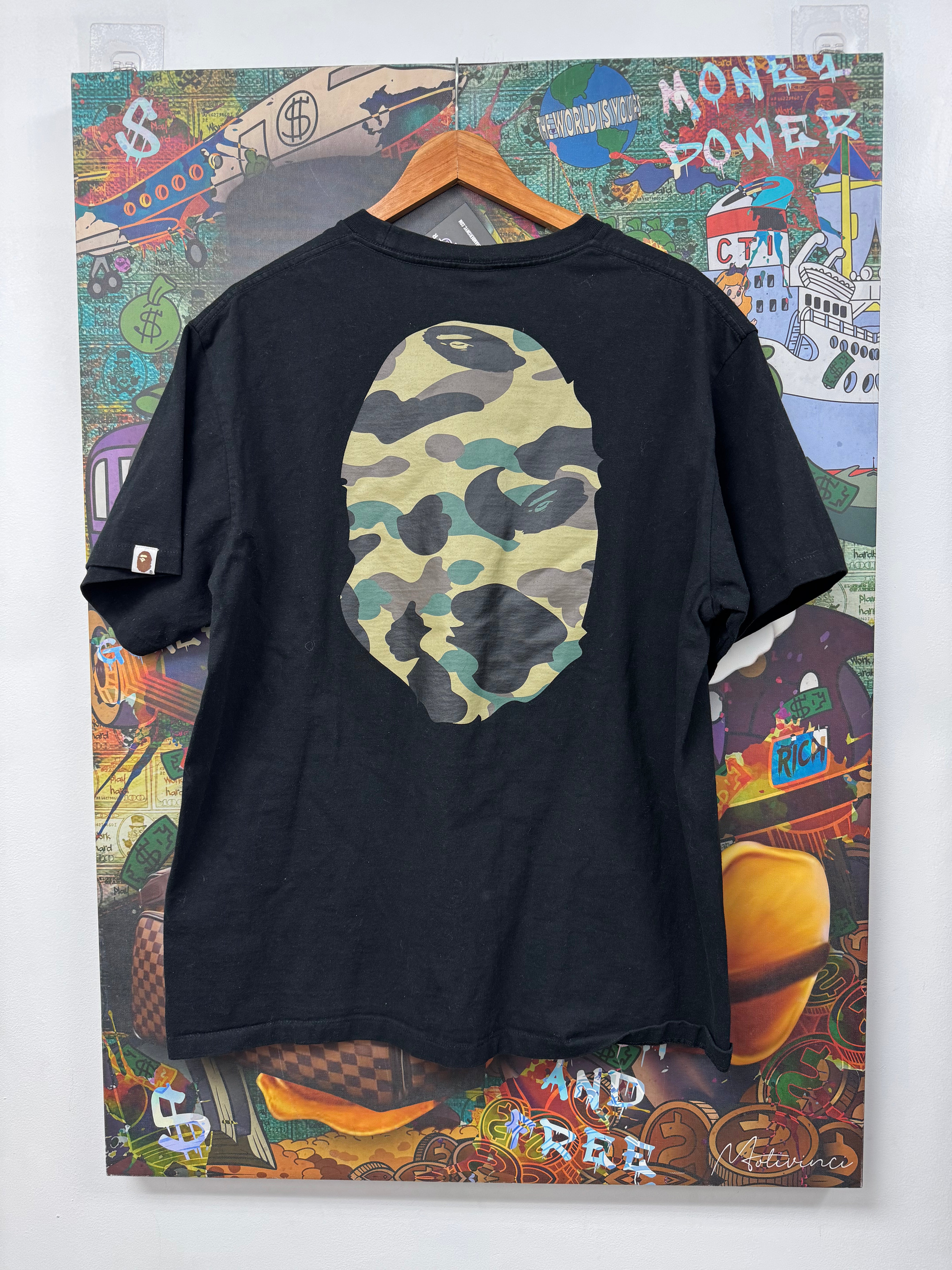 BAPE Black Camo Head Tee