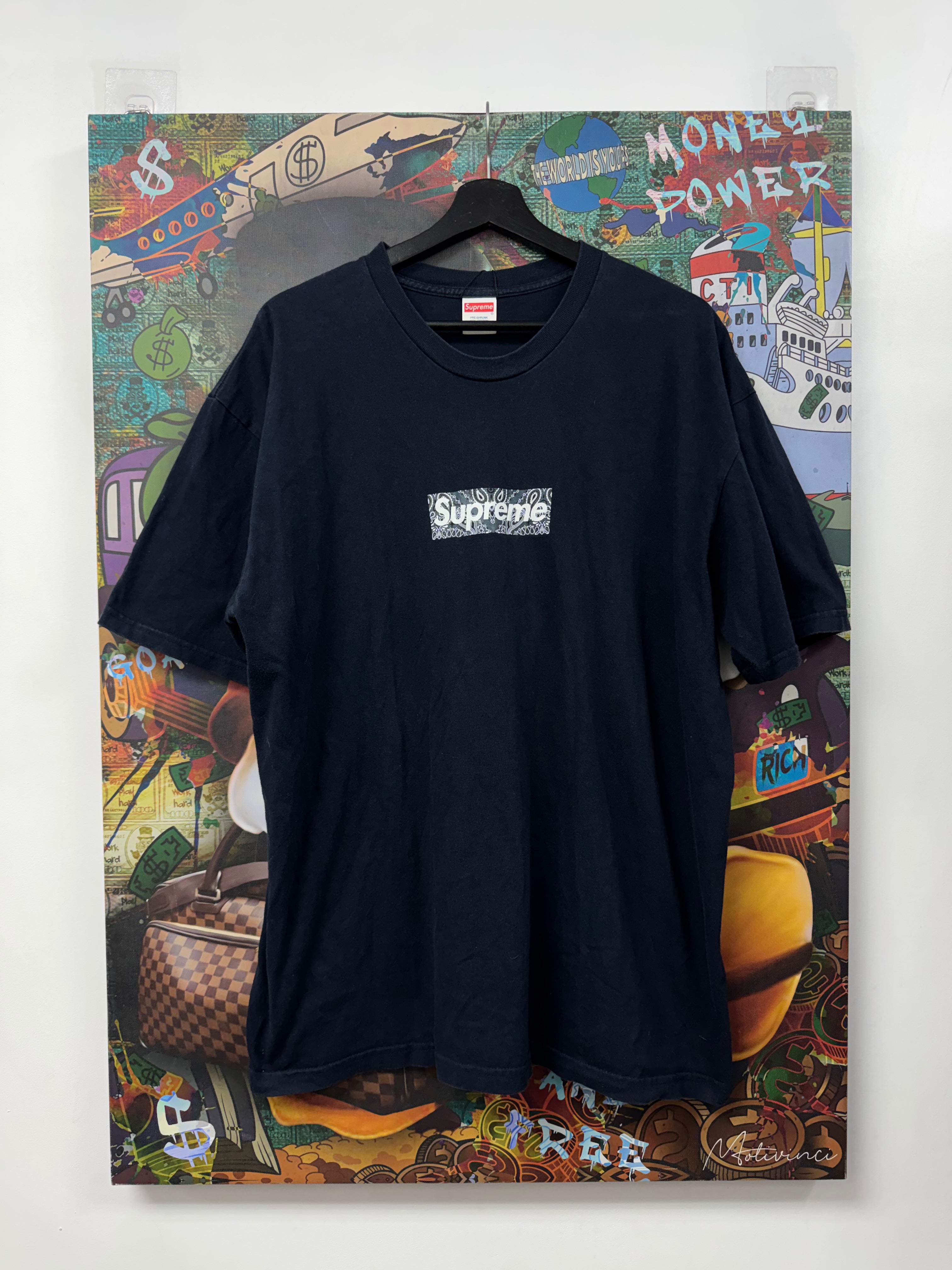 Supreme Navy Bandana Box Logo Tee