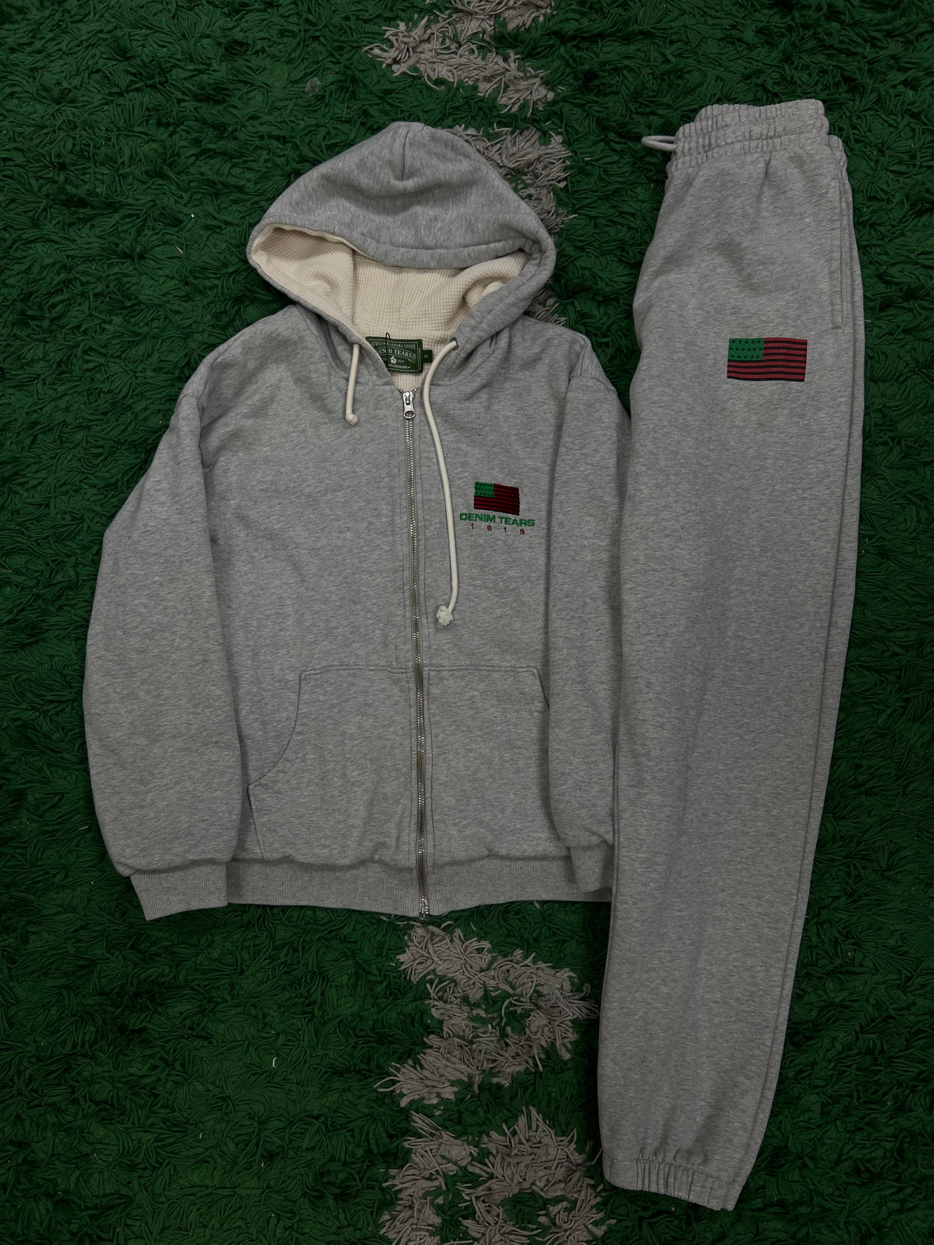 Denim Tears Grey Flag ADG Thermal Sweatsuit