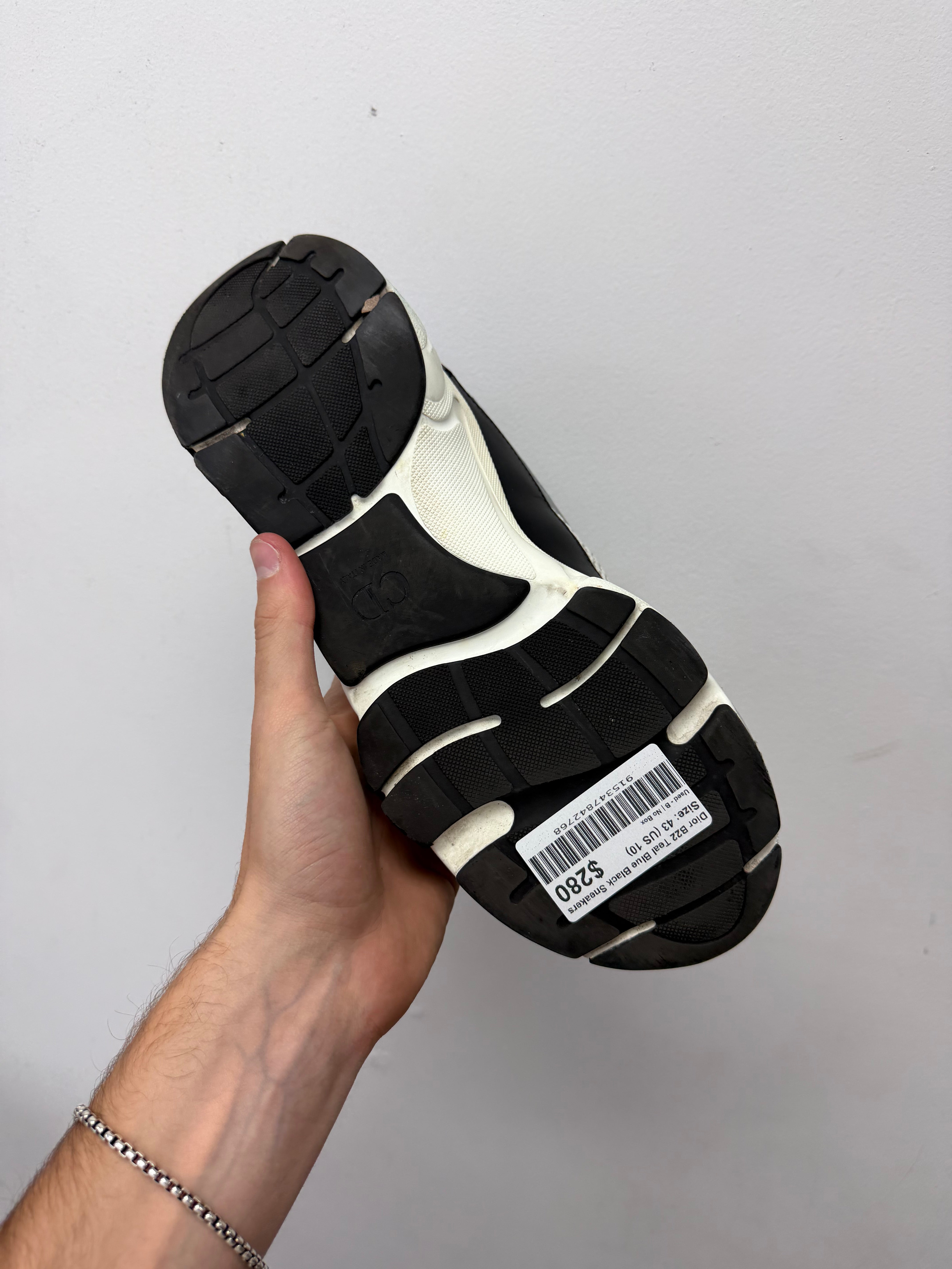 Dior B22 Teal Blue Black Sneakers