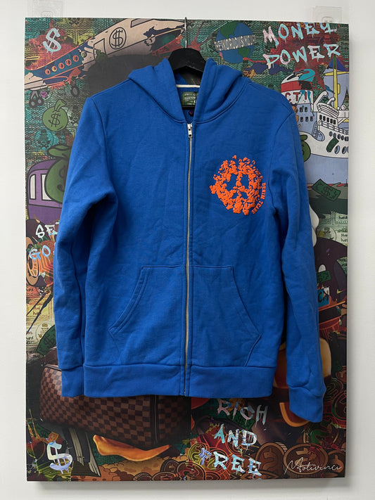 Denim Tears University Zip Up Blue Orange Lightly Worn