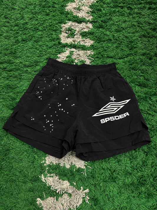 Sp5der Nylon Pro Shorts Black New Small