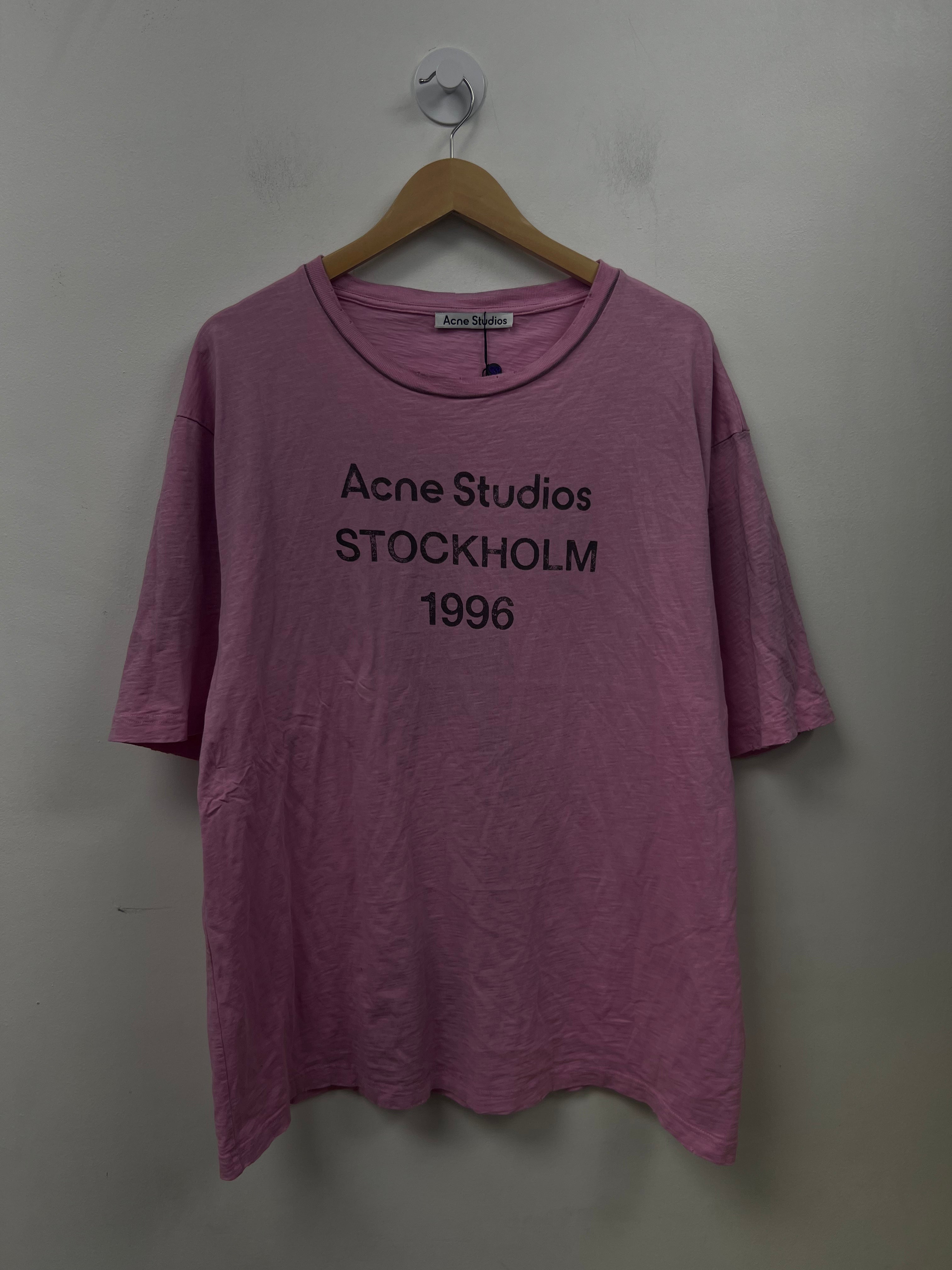 Acne Studios Pink Logo Tee