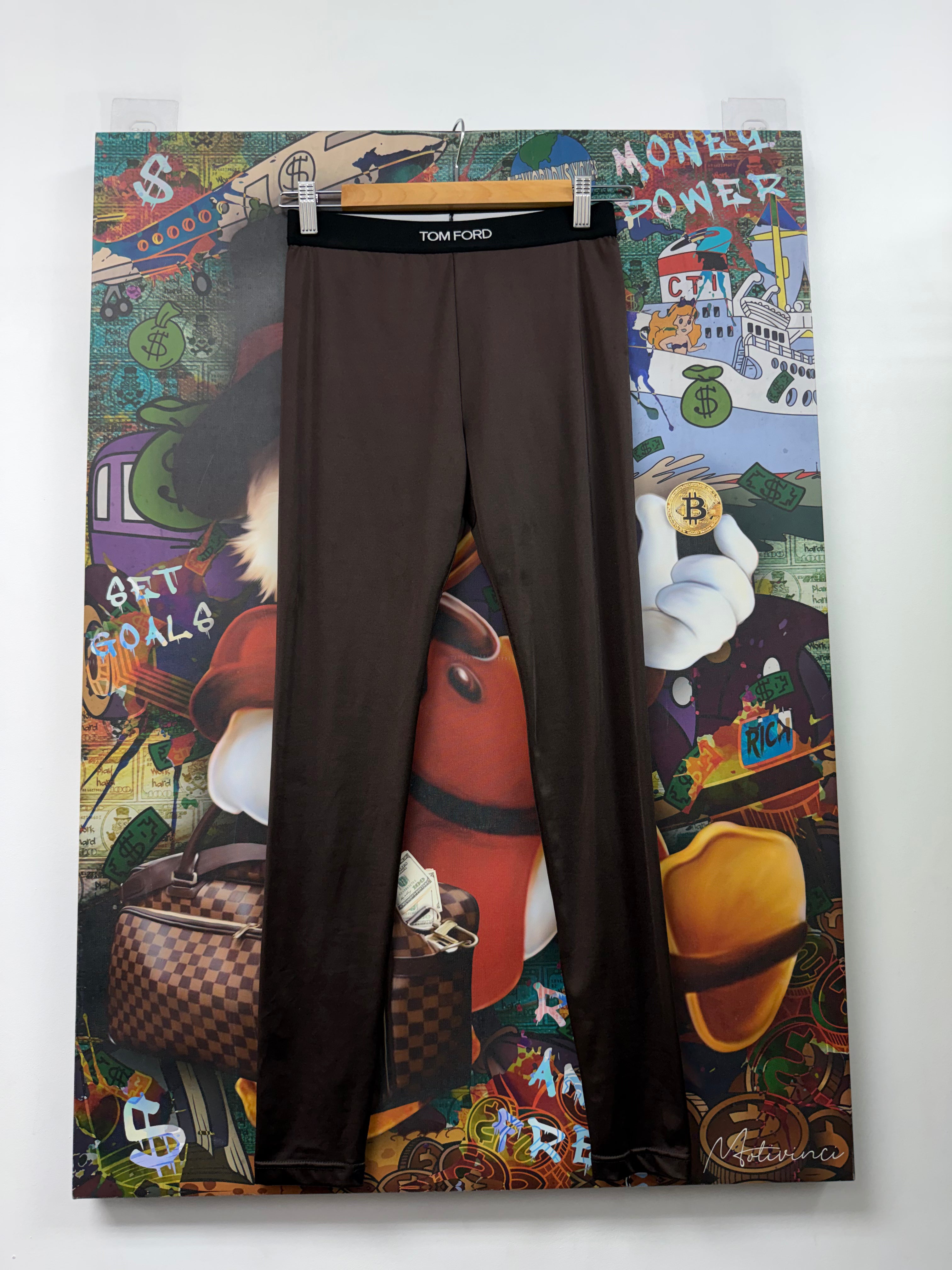 Tom Ford Brown Logo Leggings