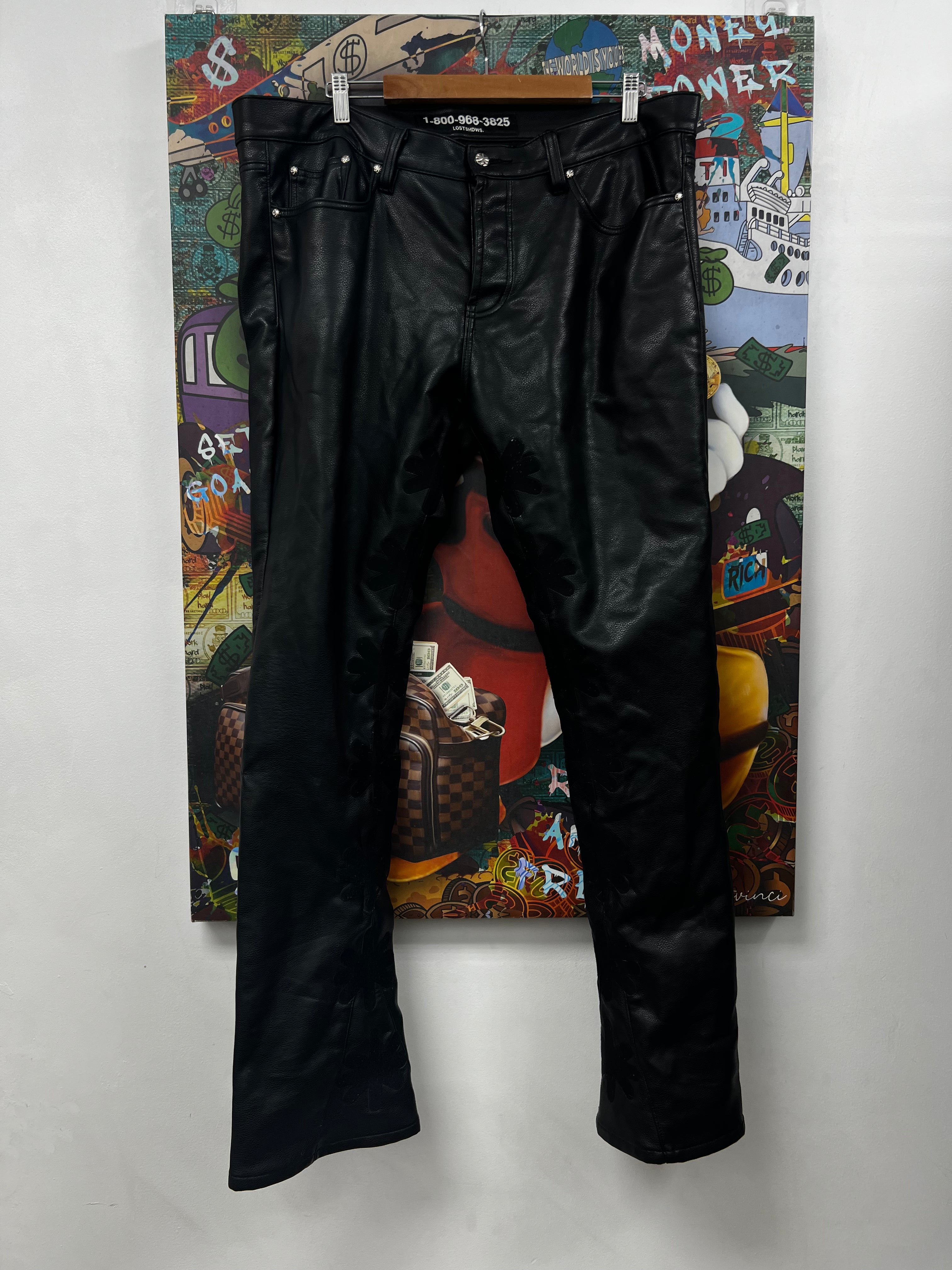 LOST SHDWS Black Black Wax Jeans