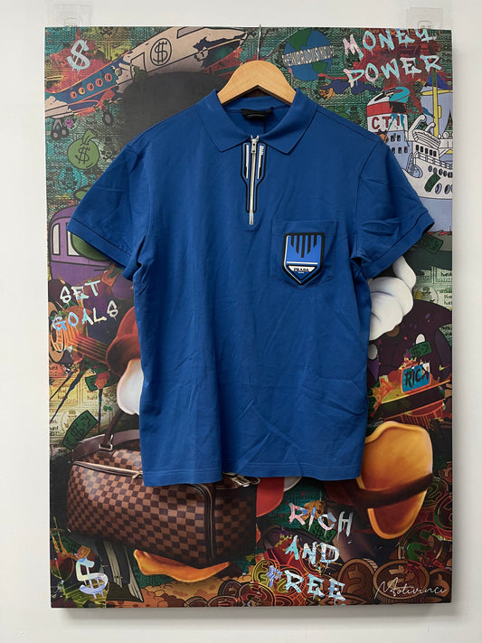 Prada Zip Polo Royal Blue Used