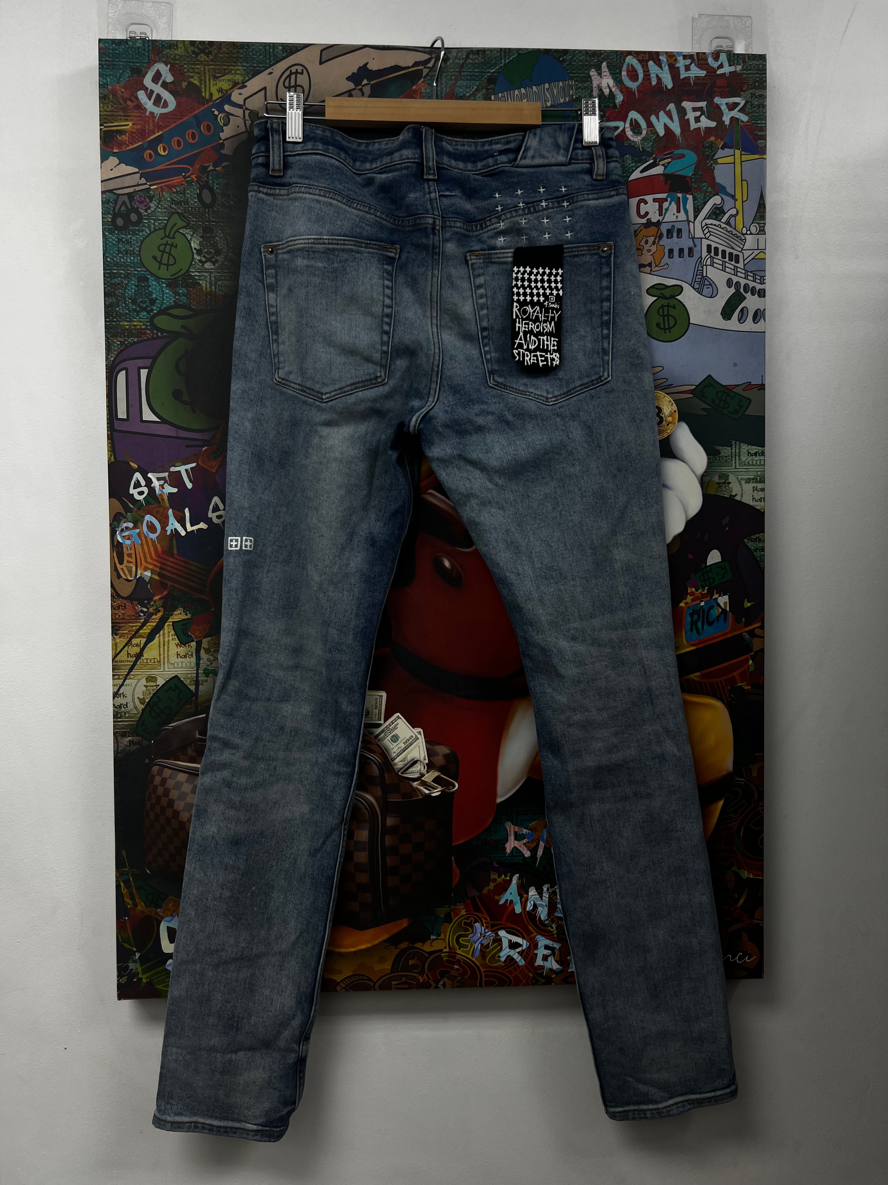 Ksubi Light Wash Knee Ripped Jeans
