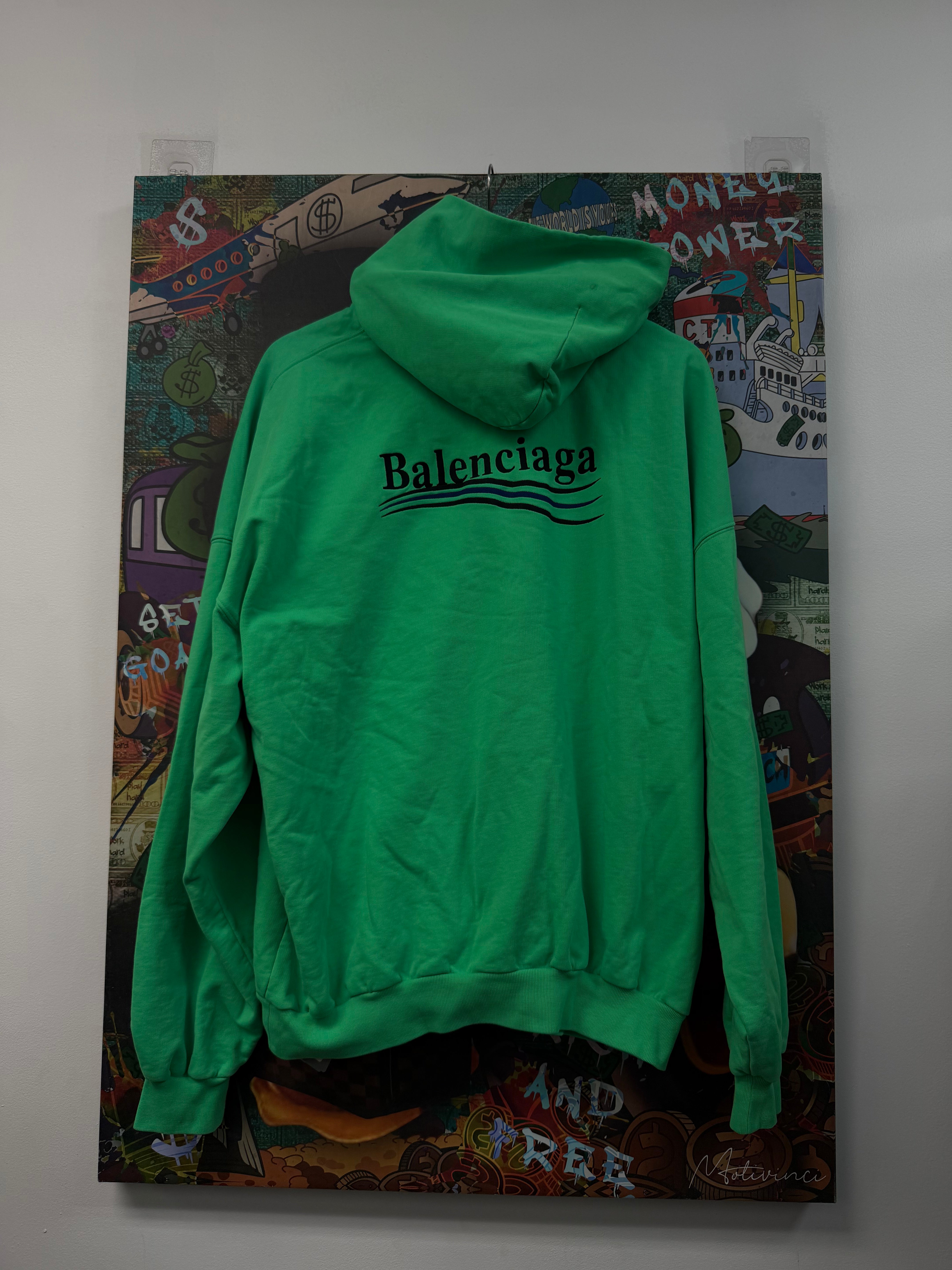 Balenciaga Green Black Blue Campaign Hoodie