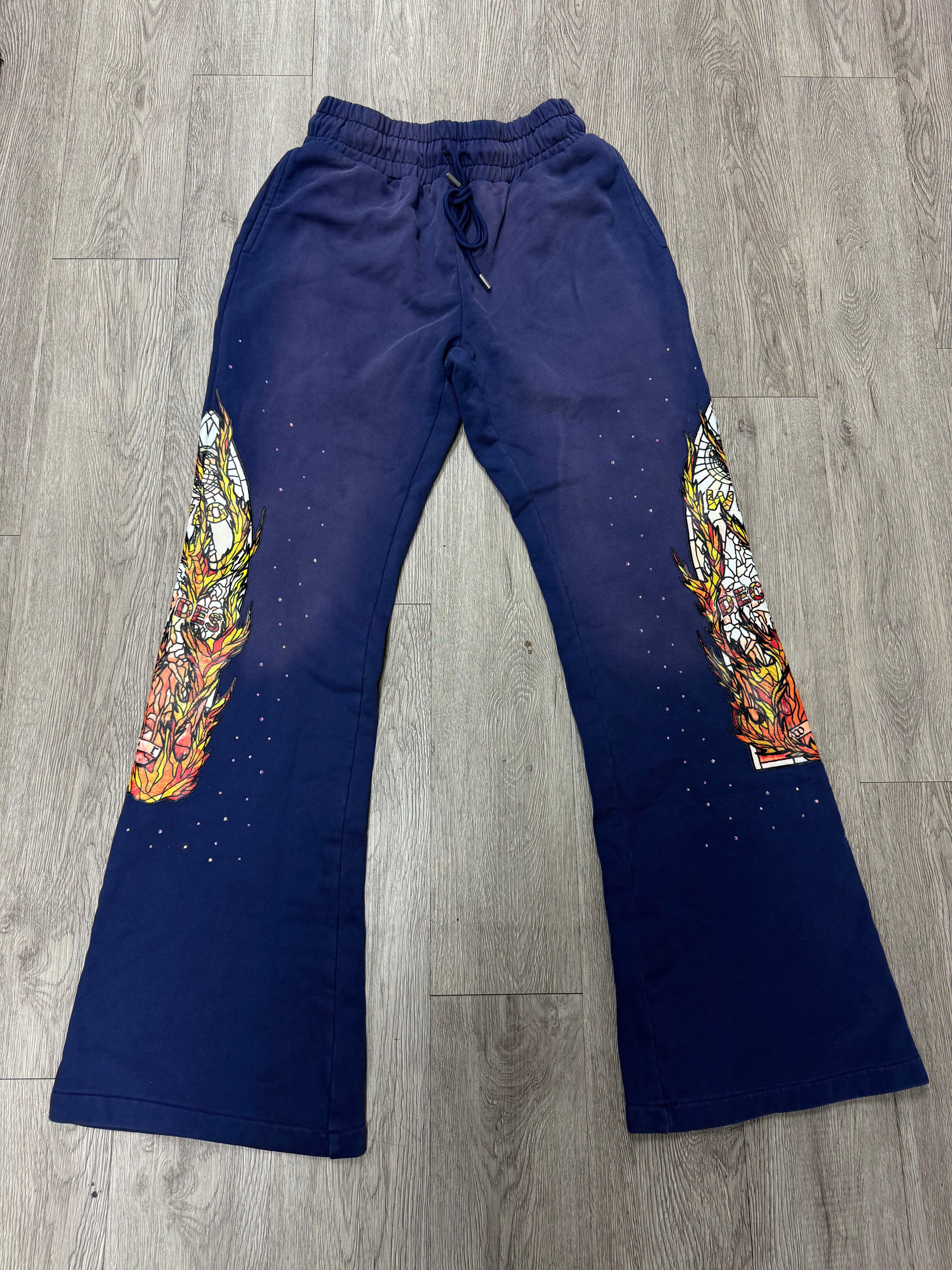 Who Decides War Purple Flames Glass Sweats