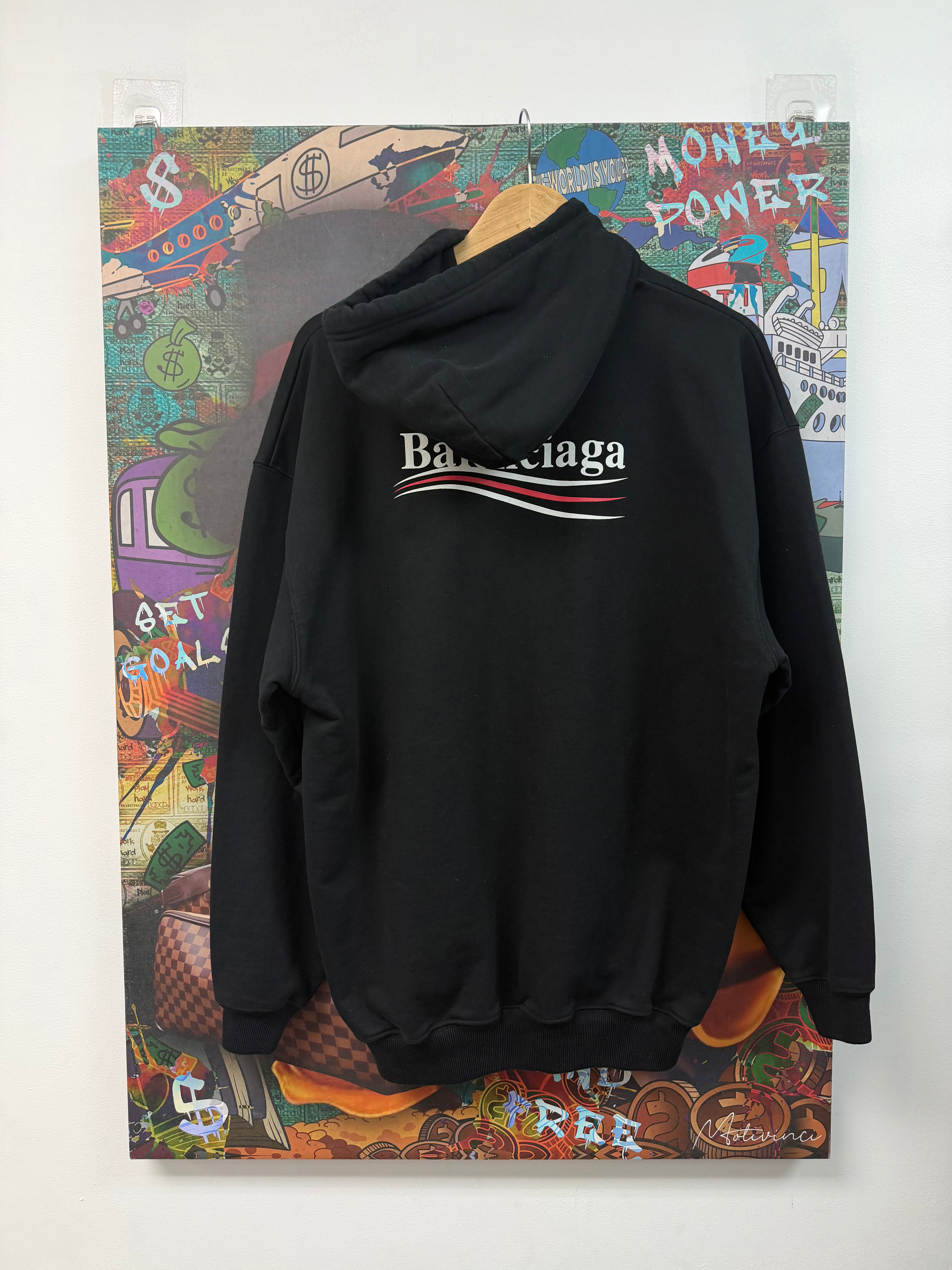 Balenciaga Campaign Logo Black Hoodie
