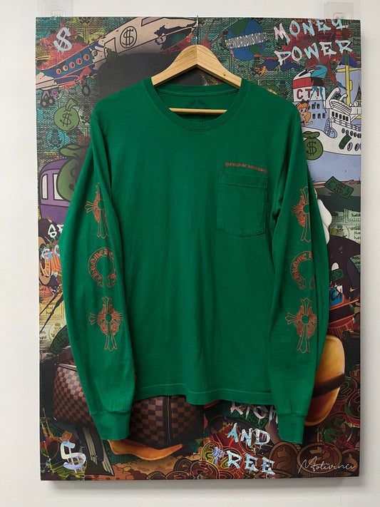 Chrome Hearts Miami Art Basel Multi Logo LS Green Orange Used