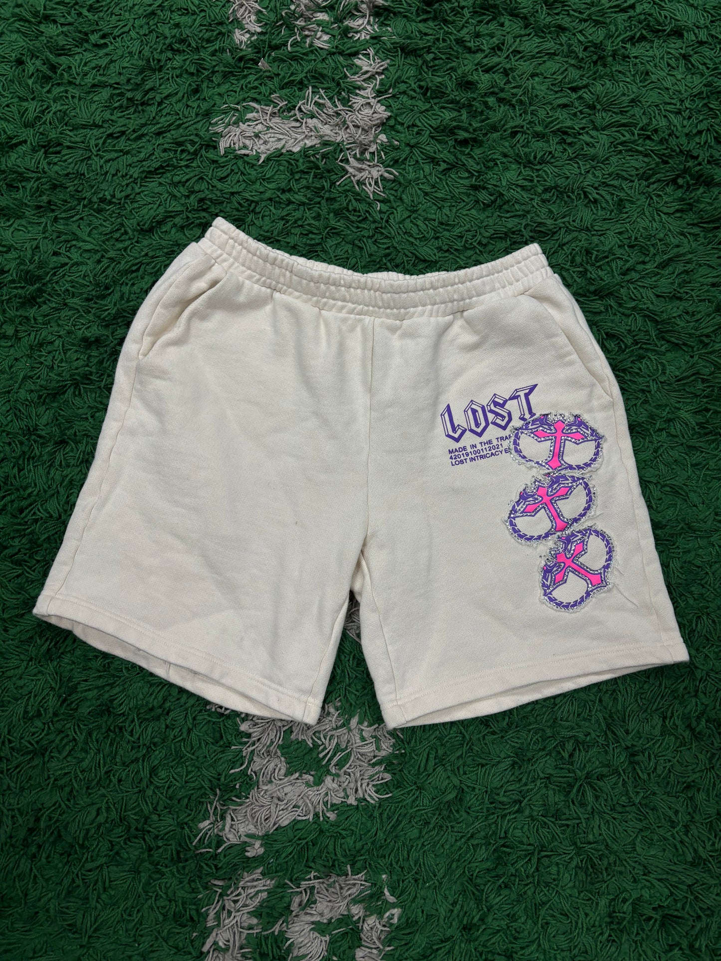 Lost MITT Shorts Cream Used Medium