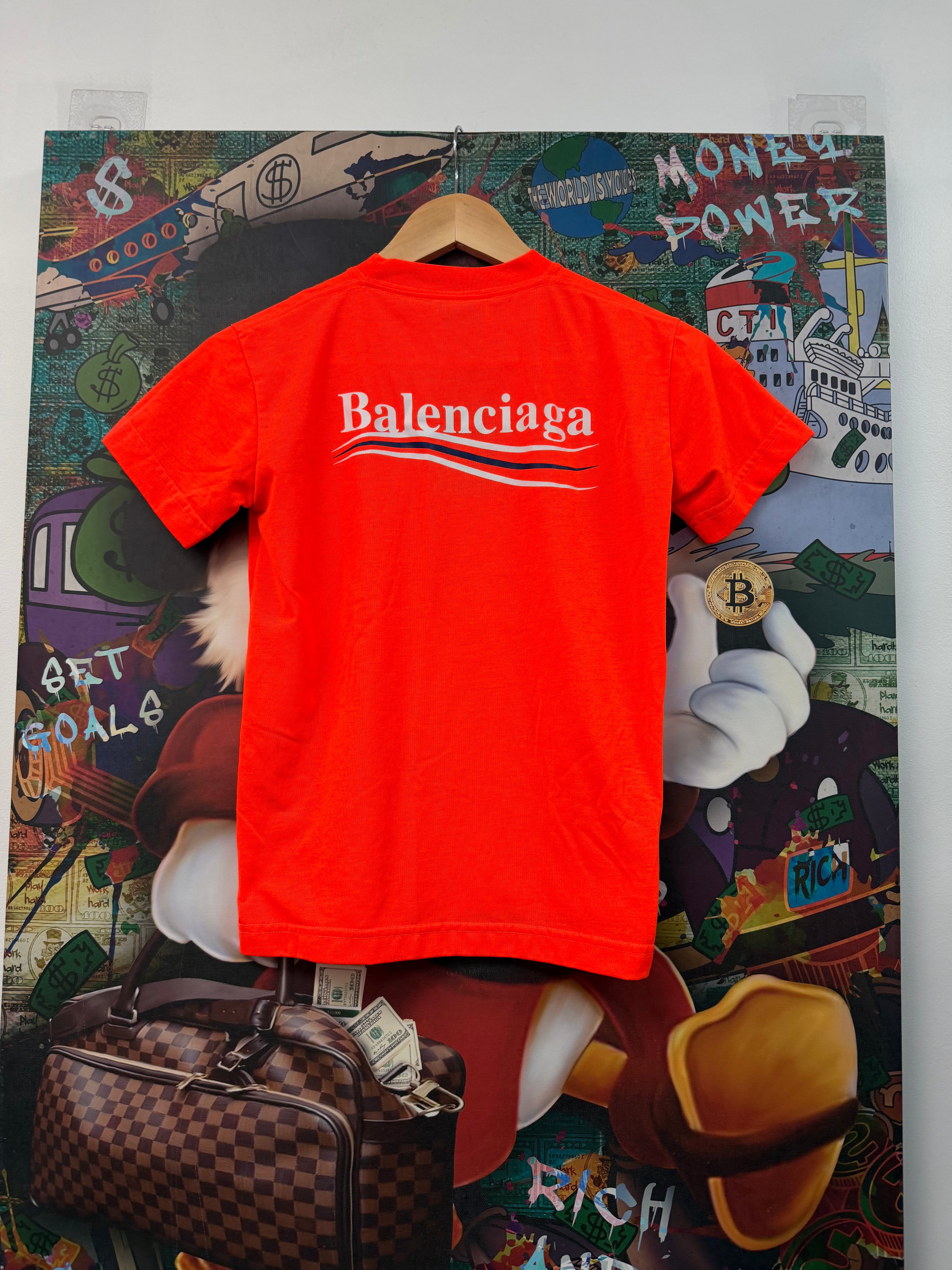 Balenciaga Orange Campaign Logo Women's Tee