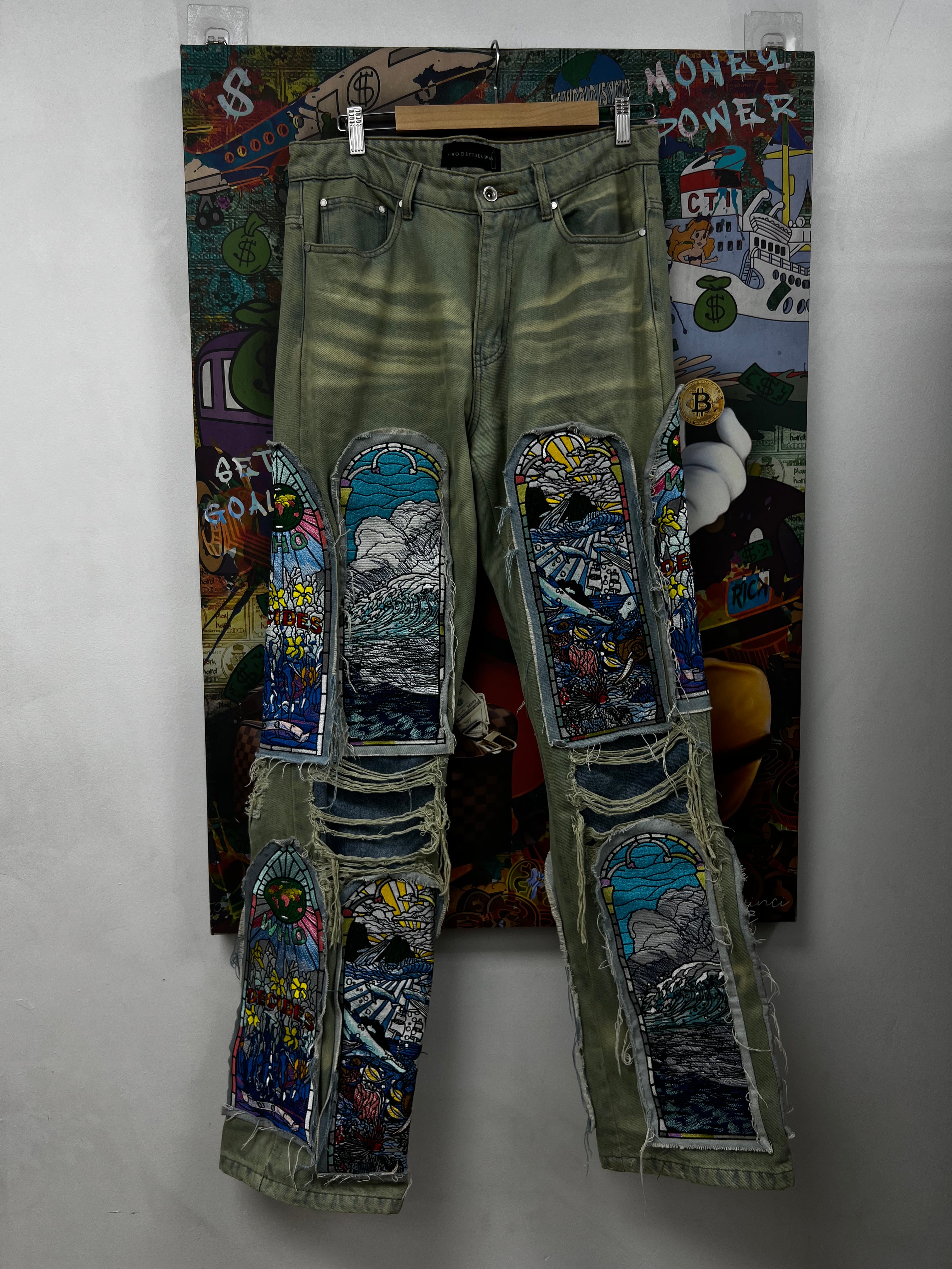 Who Decides War Sandy Lane Stained Galss Jeans