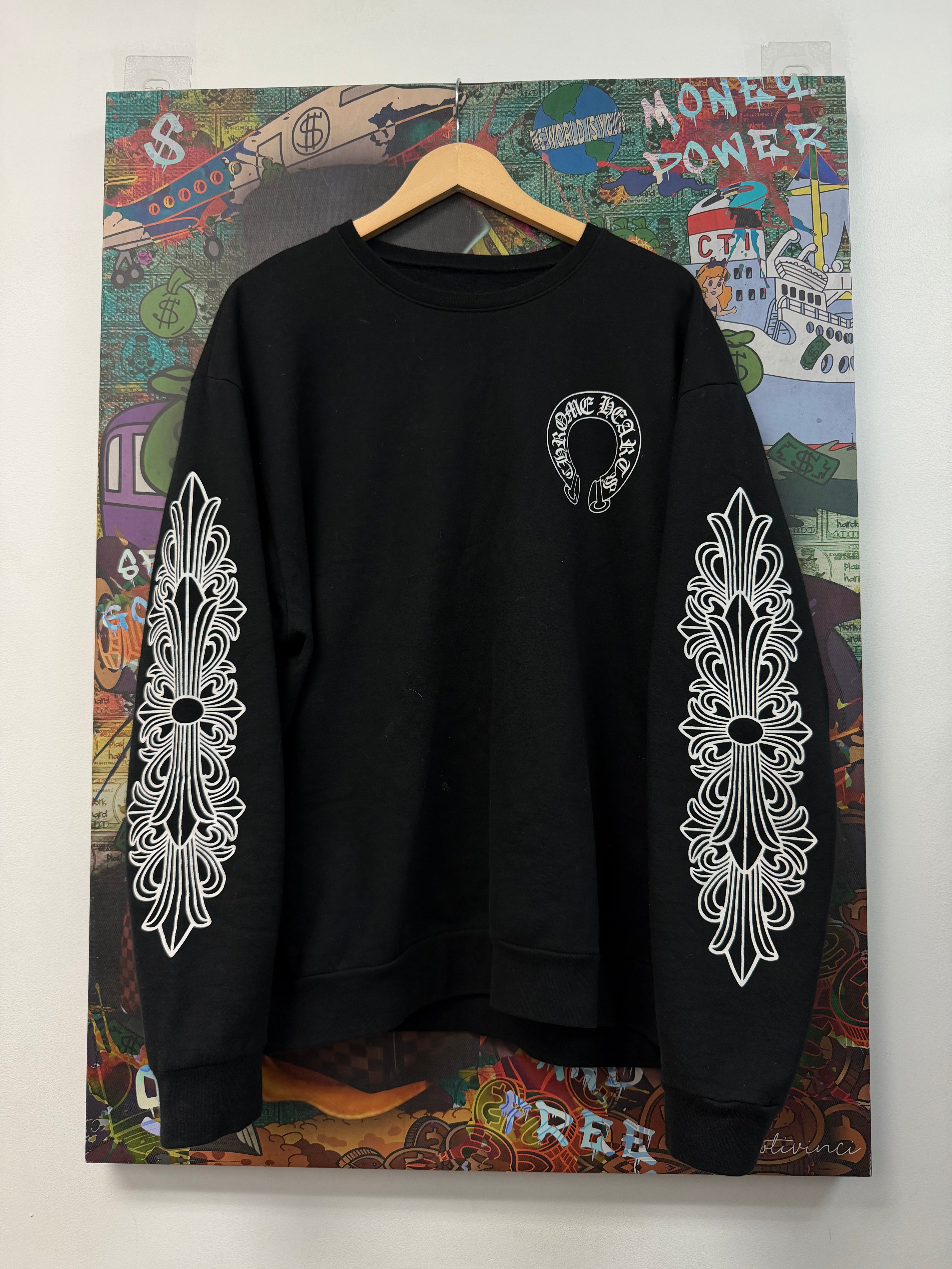 Chrome Hearts Black Horseshoe Crewneck
