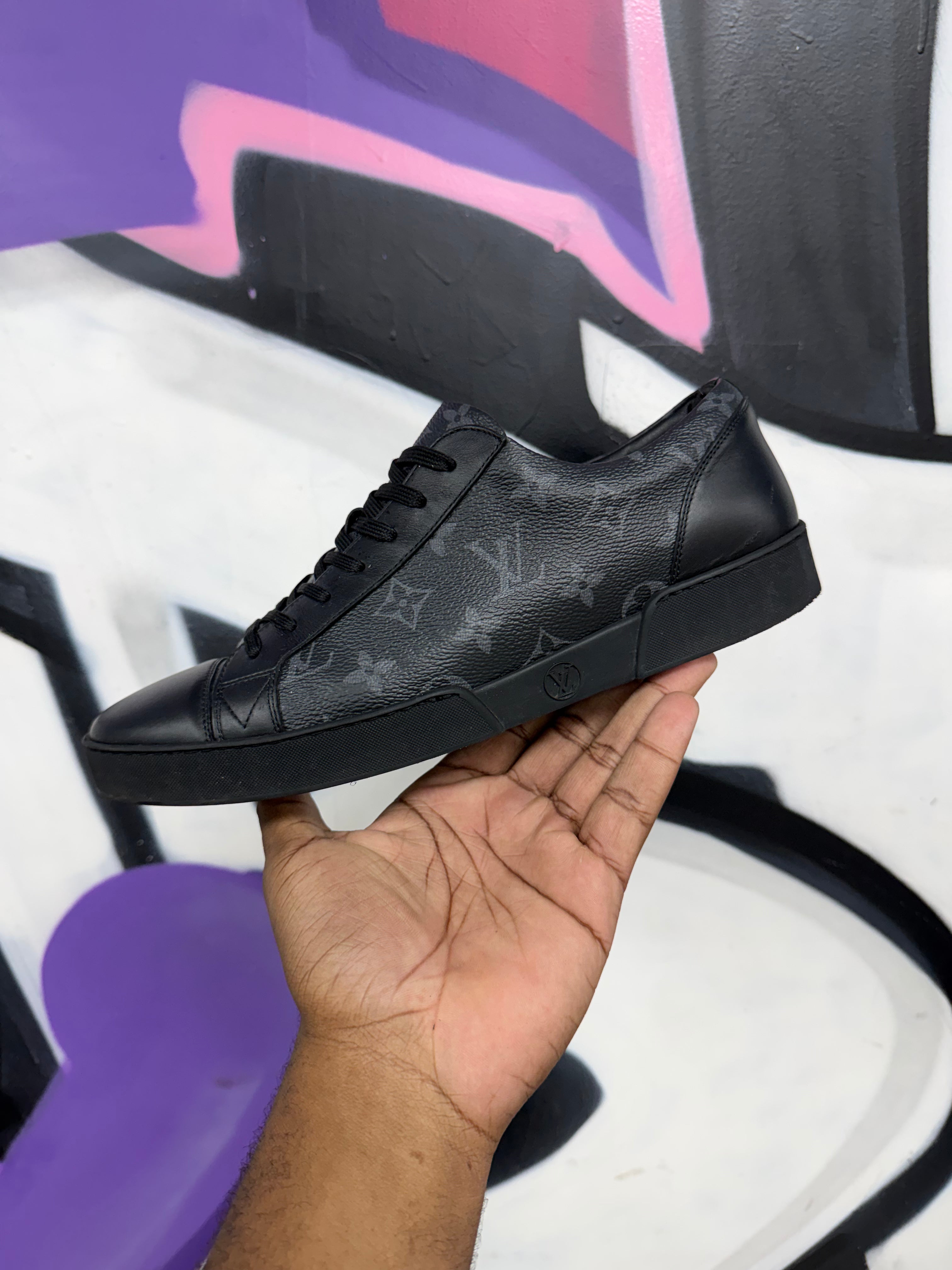 Louis Vuitton Black Match-Up Monogram Sneakers