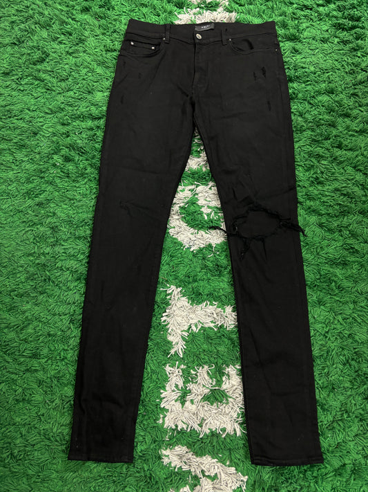 Amiri Jeans Black Thrasher Knee Rip Used 34