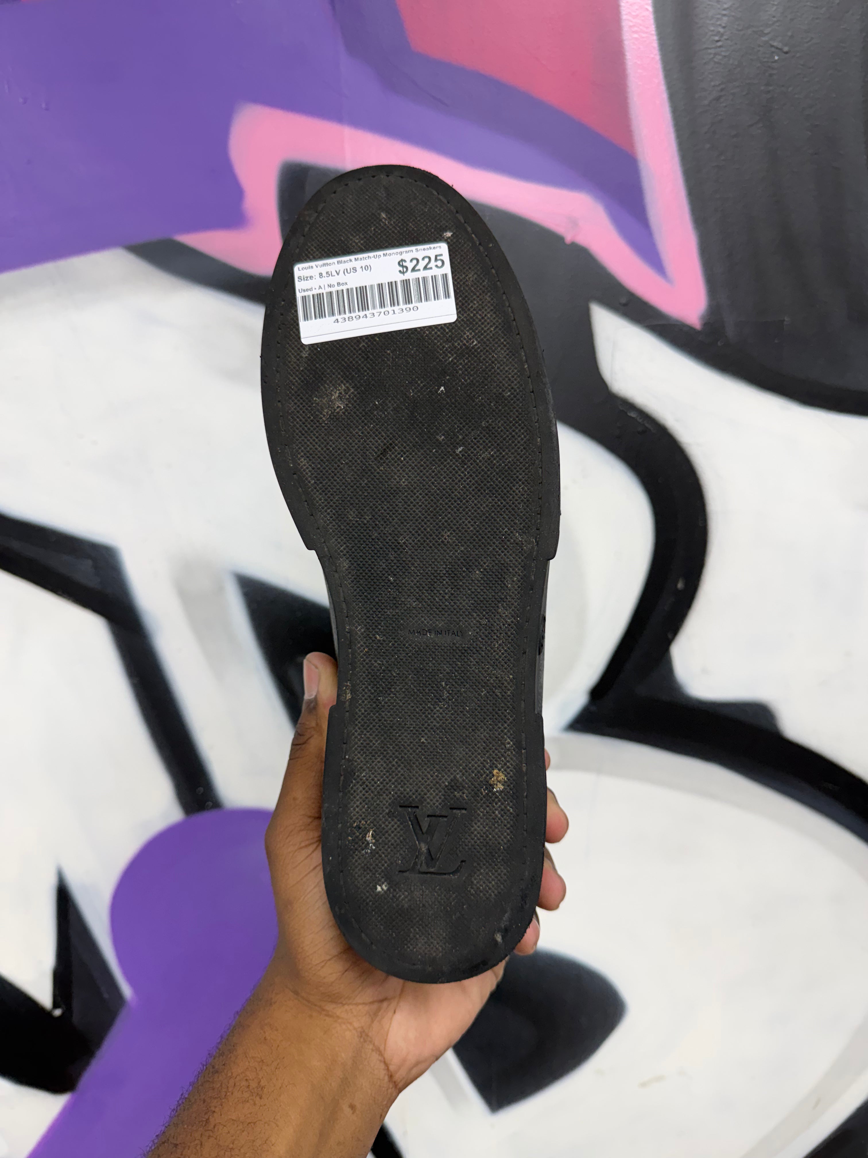 Louis Vuitton Black Match-Up Monogram Sneakers