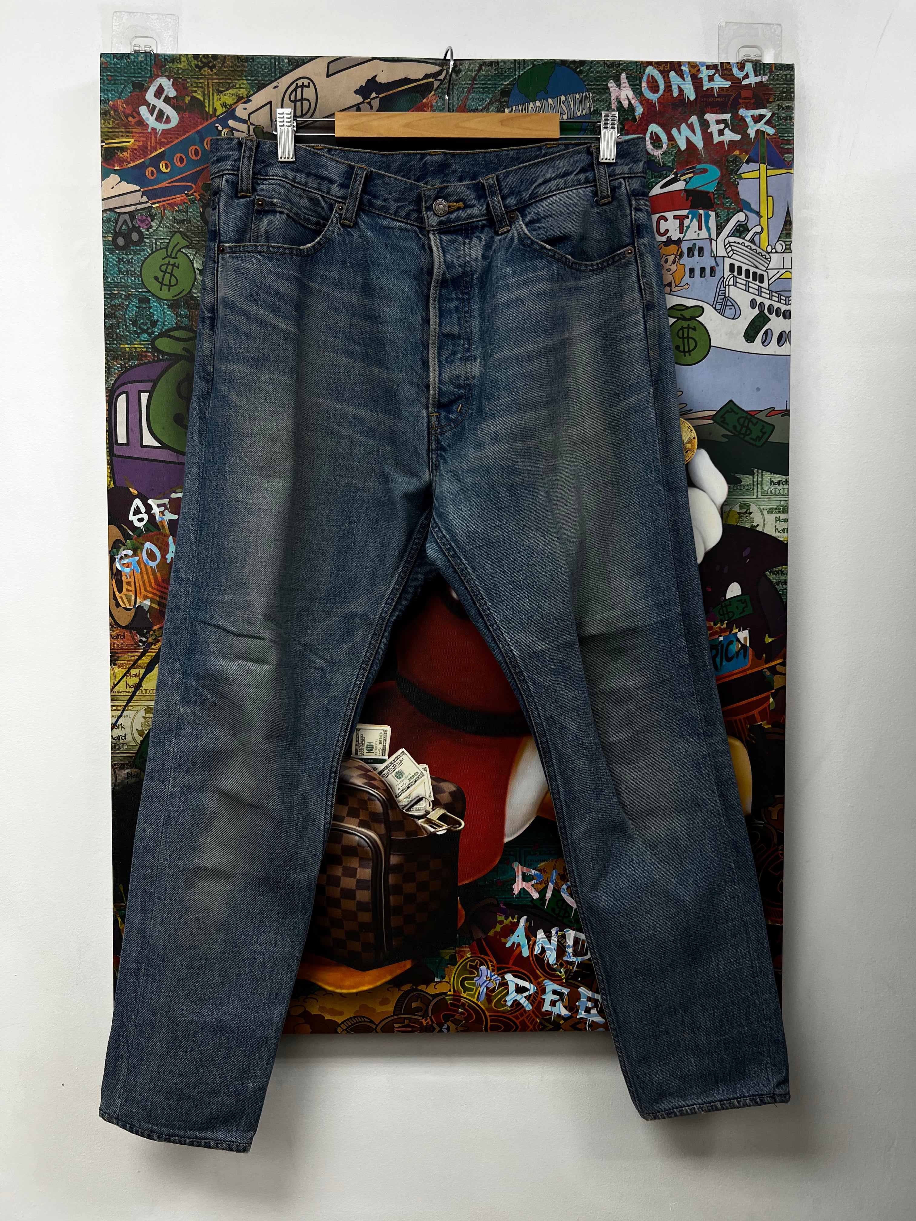 Celine Light Wash Slim Cut Jeans