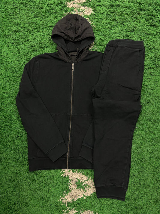 Prada Sweatsuit Black Used Top Large Bottom Medium N/A