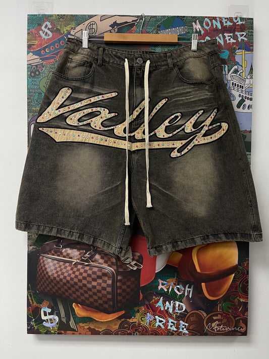 Vale Grey Skittles Jean Shorts New With Tags