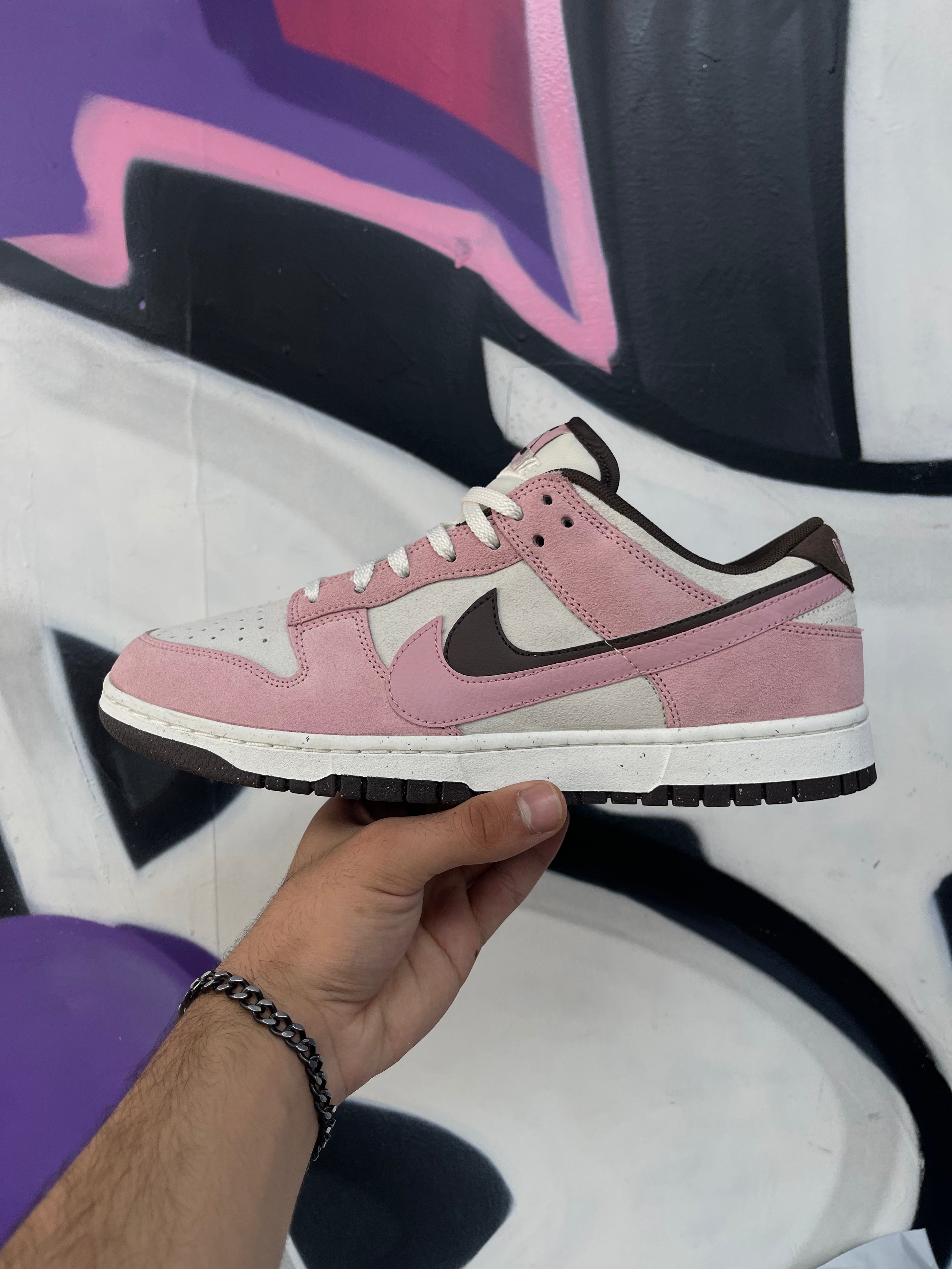Nike Dunk Low Double Swoosh Pink Glaze Sneakers